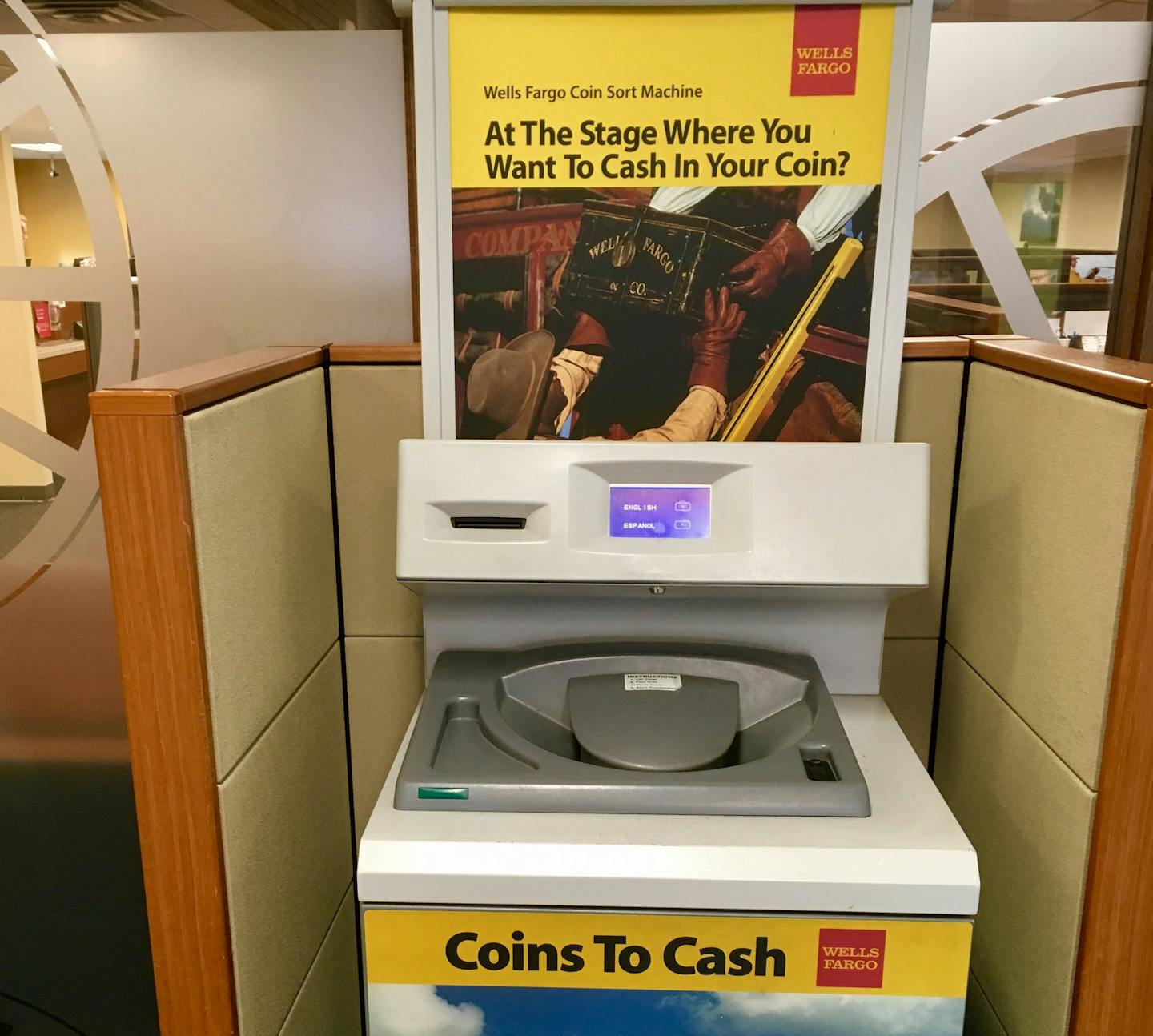 Whither the coin counter Wells Fargo pulling the machines from