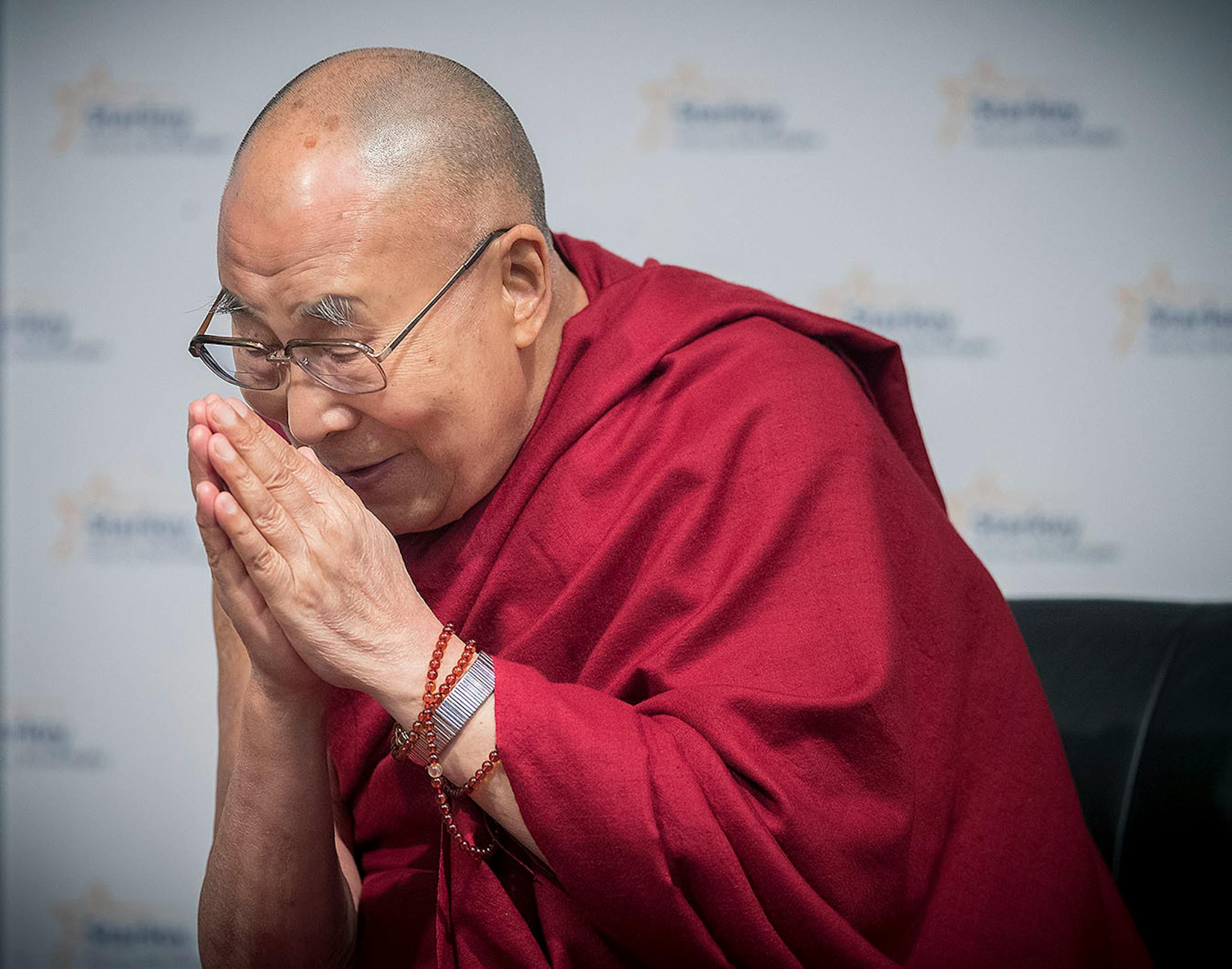 His Holiness the XIVth Dalai Lama greeted a crowd at Starkey Hearing Technologies, Friday, June 23, 2017 in Eden Prairie, MN. He participated in a groundbreaking panel discussion, ìA Call for Compassion and Conscious Kindness,î with friends and fellow humanitarians Bill Austin, Tani Austin and Forest Whitaker. Through their international philanthropic work, His Holiness, the Austins and Whitaker are aligned with bringing a shift in consciousness for peace and understanding.
