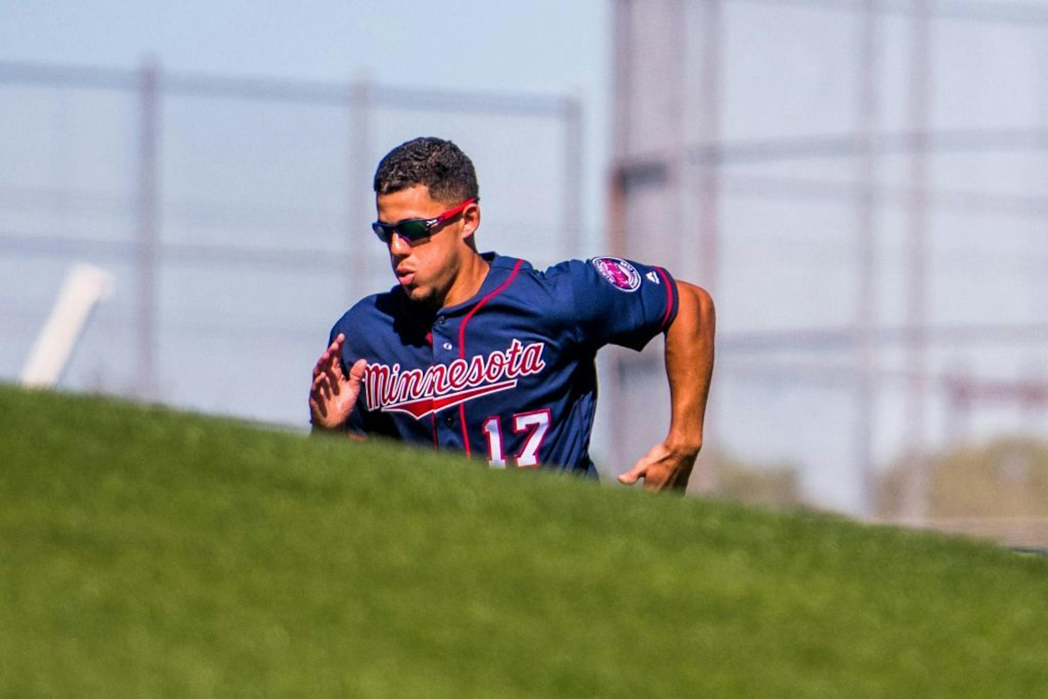 Jose Berrios ran during a workout in Florida at spring training. "It's my job," he said. "I take pride in coming in here every day, work hard for my team and for myself and then I just go out there and execute."