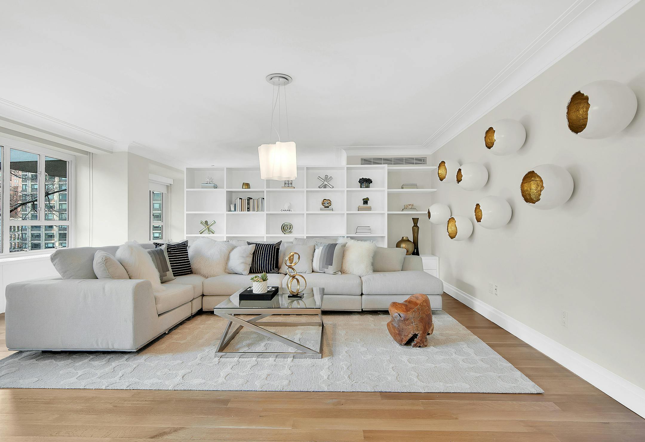 Alternative art gives this living room a dramatic edge. (Design Recipes)