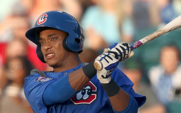 Chattanooga Lookouts shortstop Jorge Polanco #11 bats against the Biloxi Shuckers at AT&T Field in Chattanooga, Tenn., on Friday, May 29, 2015.