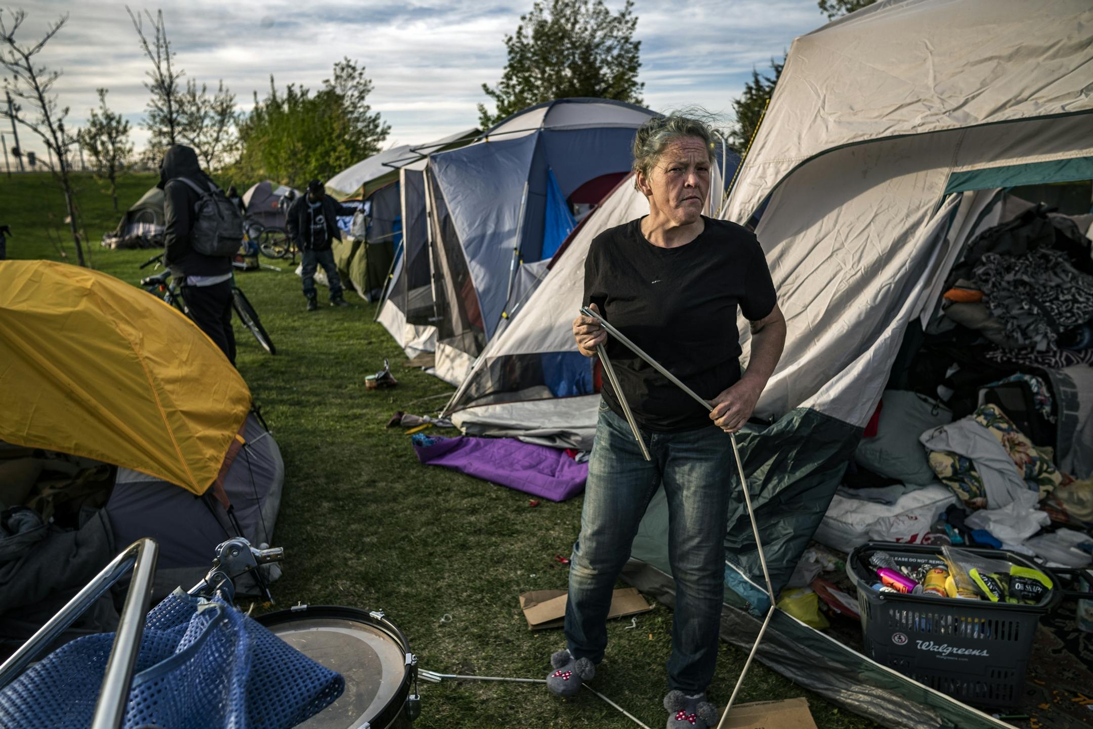 Jessica Howard, who has stayed at Camp Quarantine one month so far tries to make her home as comfortable as possible.