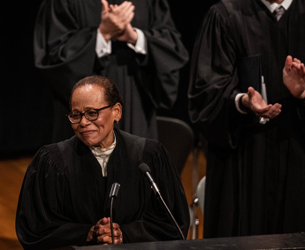 Chief Natalie Hudson celebrated her new role as the leader of the Minnesota Supreme Court at the History Center in St. Paul.