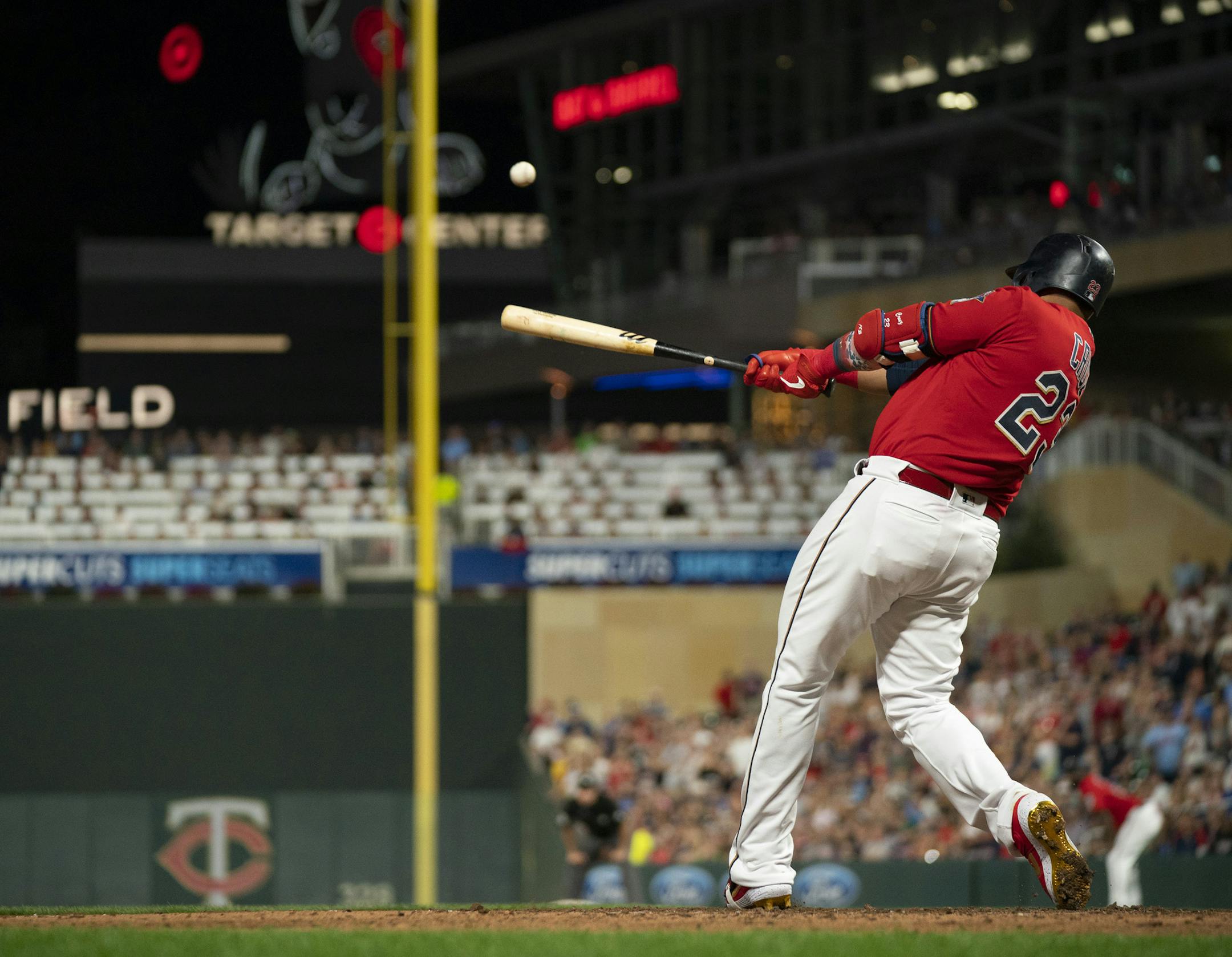 Twins DH Nelson Cruz is closing in on Harmon Killebrew's club record for slugging percentage in a season.