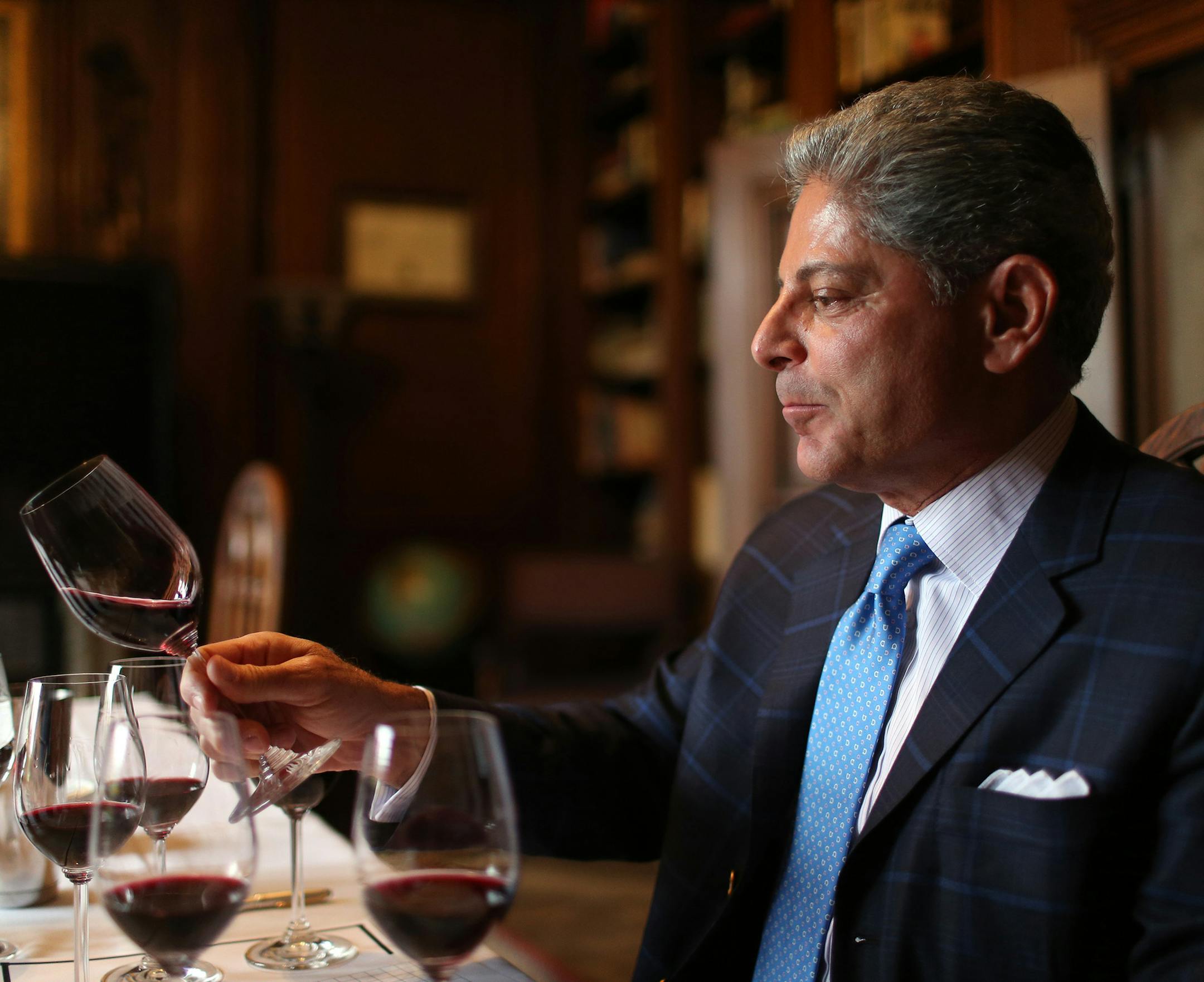 William Terlato, President and CEO of Terlato Wine Group, does a personal tasting Friday, Nov. 18, 2016 at the company's Lake Bluff headquarters, a final test before six wines are shipped. (Chris Walker/Chicago Tribune) ORG XMIT: 1193867