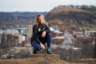 Allison Gettings wore a pair of Vasque Breeze Lite hiking shoes. Behind her is Red Wing, the town where she grew up.