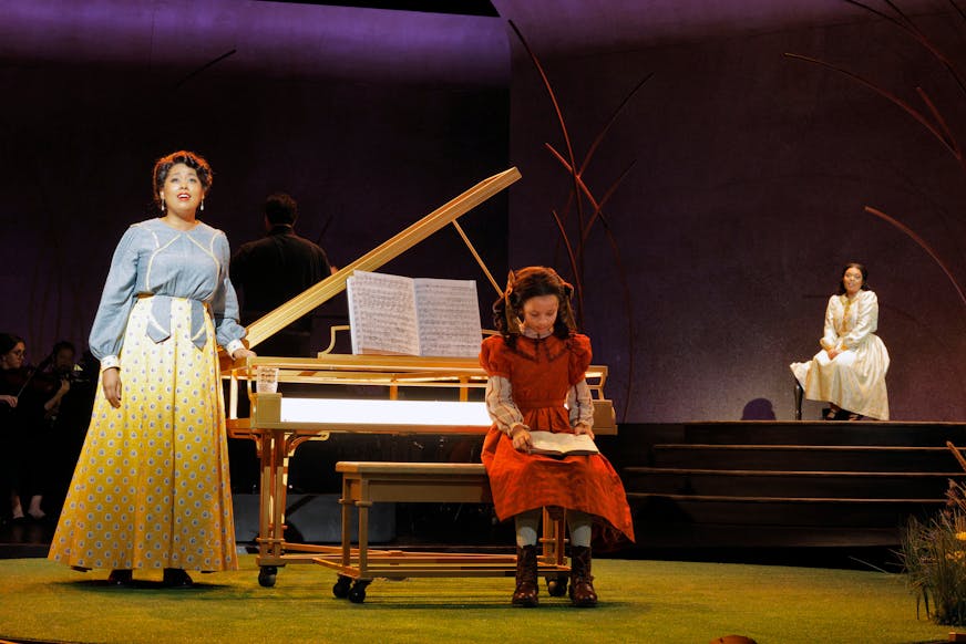 Flora Hawk, Denali Massie, and Arianna Rodriguez in MN Opera’s production of
My Name is Florence.
Photo Credit: Cory Weaver