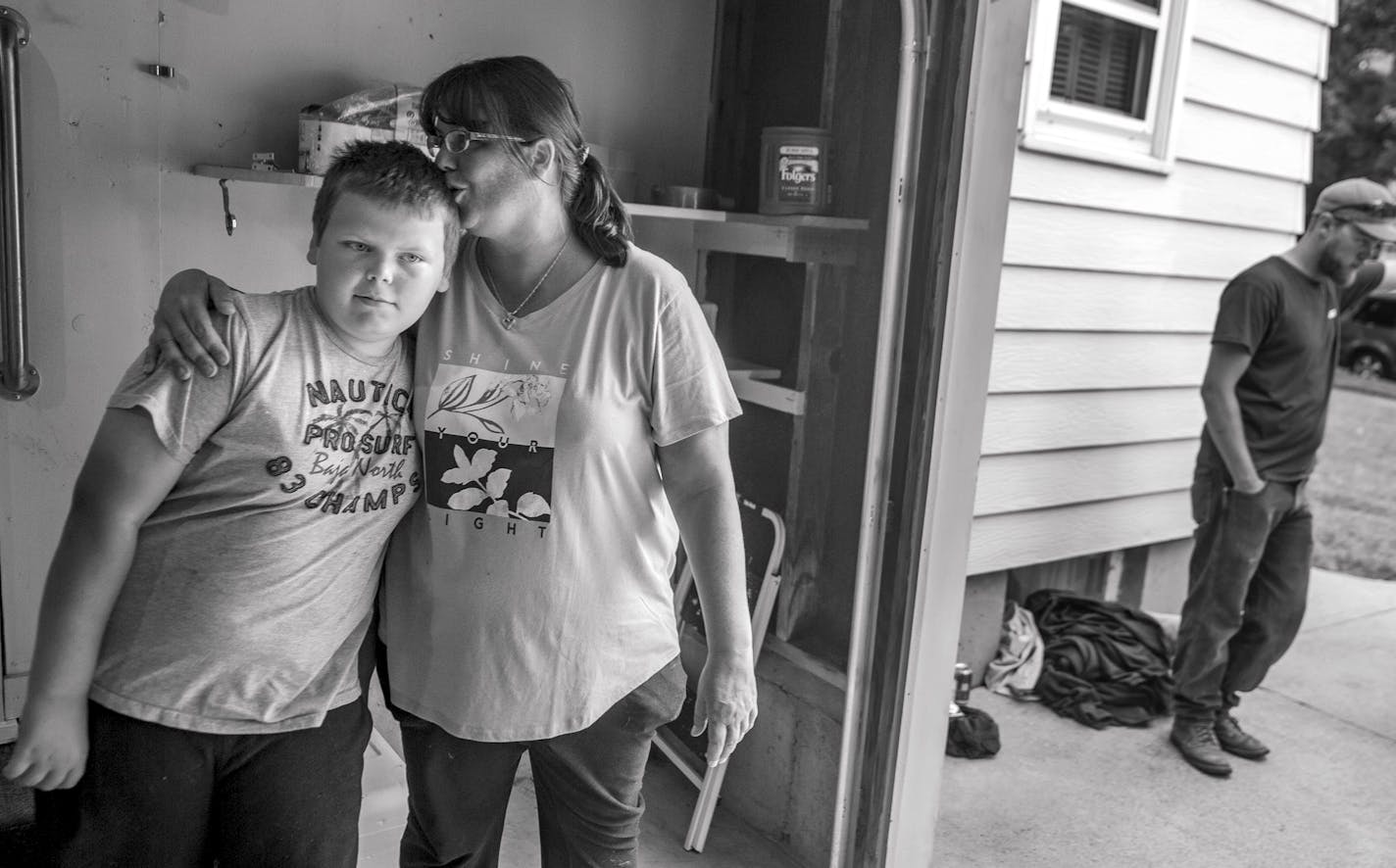 Tamara Frazee and son Trystan, 11, who has autism spectrum disorder, moved to Austin after their benefits were slashed.