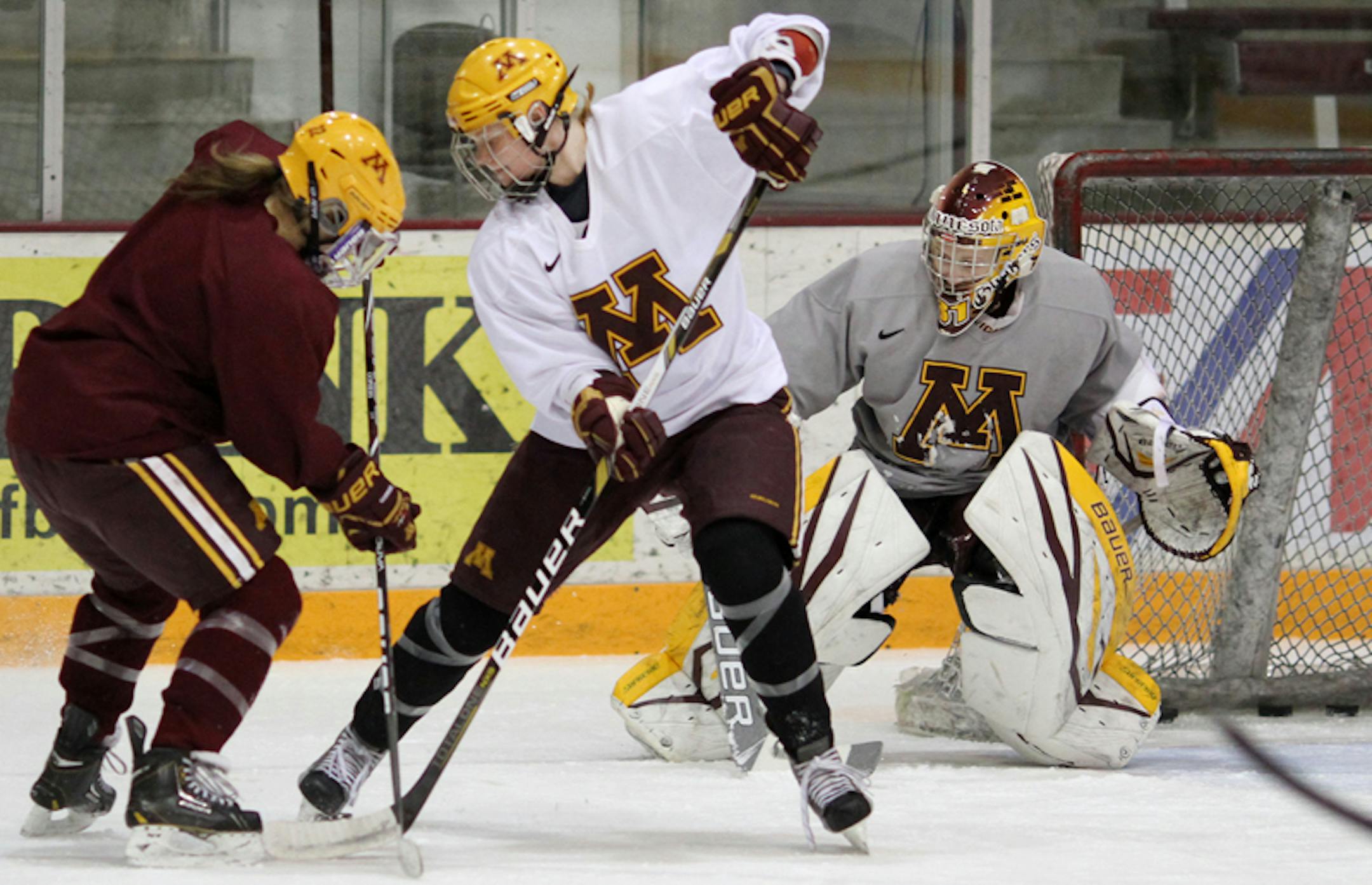The University of Minnesota women's hockey team held practice at Ridder Arena on January 30, 2013.