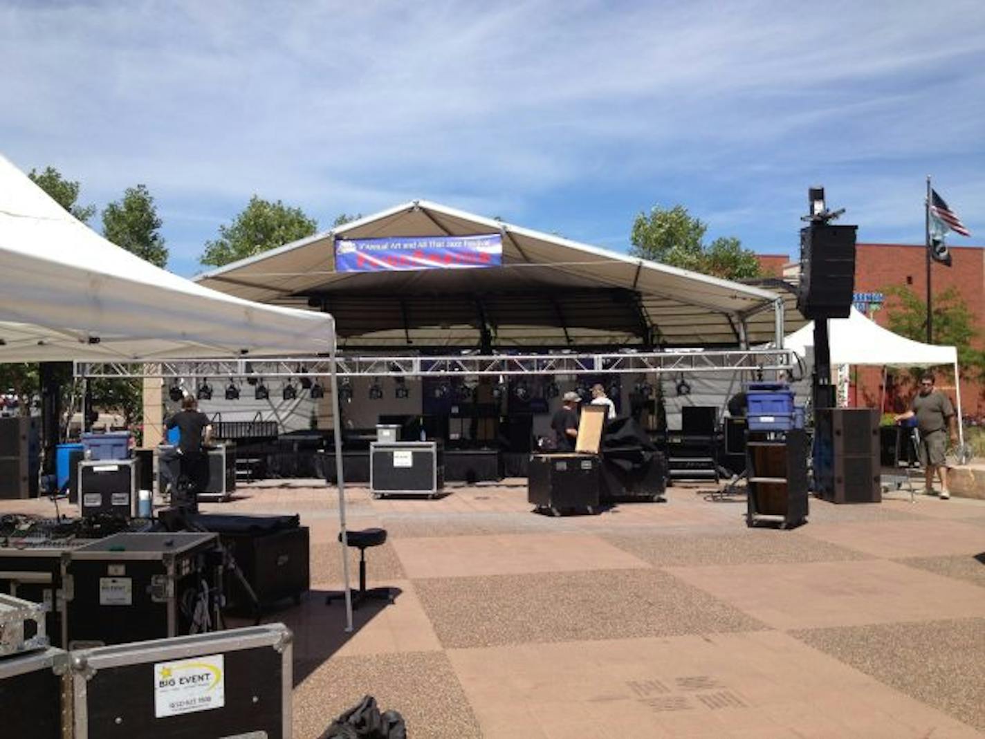 The stage set-up for last year's Art and All That Jazz Festival in Burnsville.