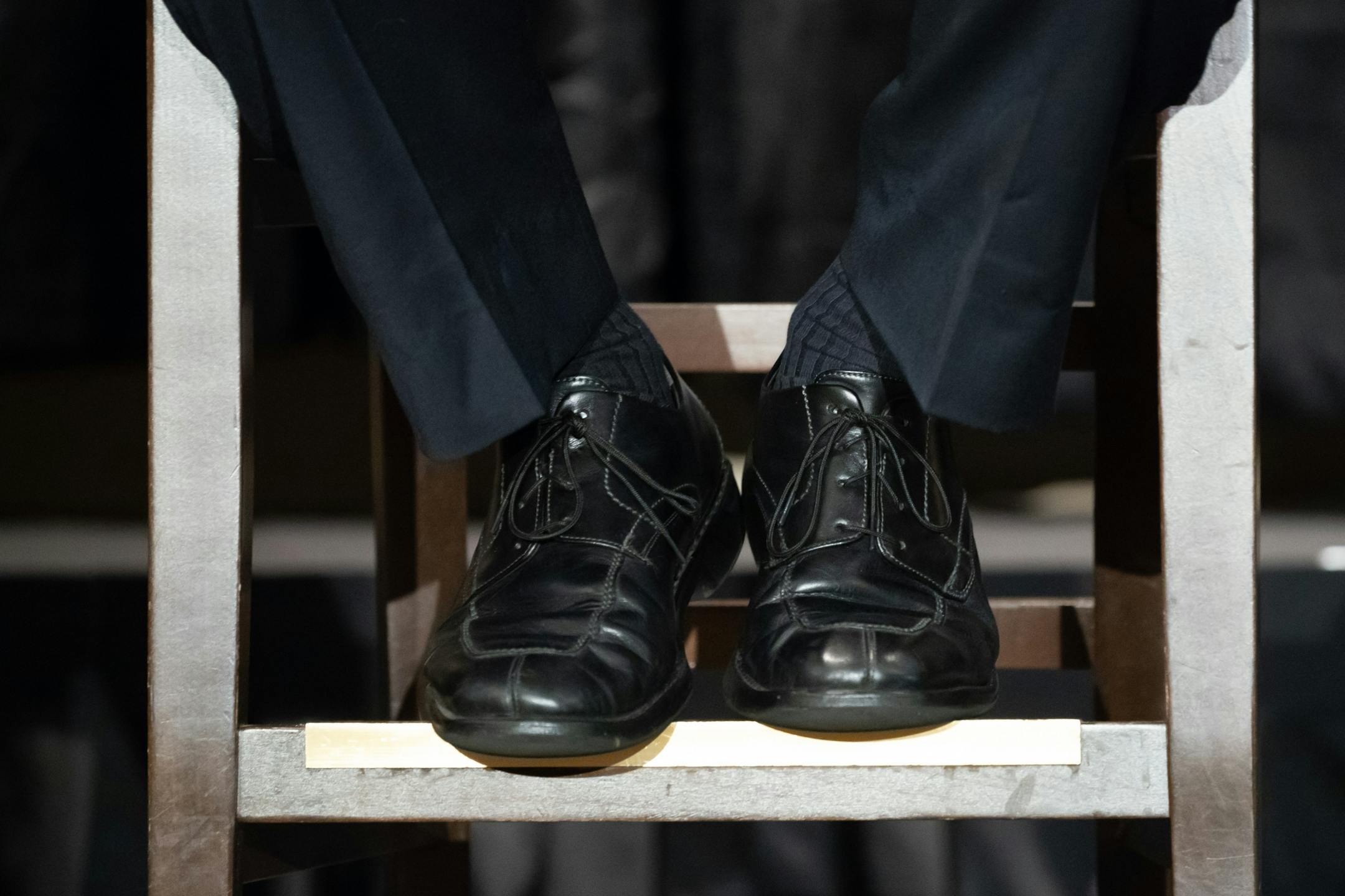 Tim Walz chose black socks.