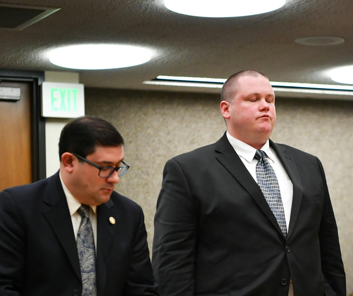 Ex-Minneapolis cop Christopher Reiter listened as Judge Fred Karasov handed down his sentence. On the left is defense attorney Robert Fowler. ] GLEN STUBBE &#x2022; glen.stubbe@startribune.com Tuesday, December 12, 2017 Ex-Minneapolis cop Christopher Reiter sentenced following his felony assault conviction for kicking a man in the face, causing traumatic brain injury.