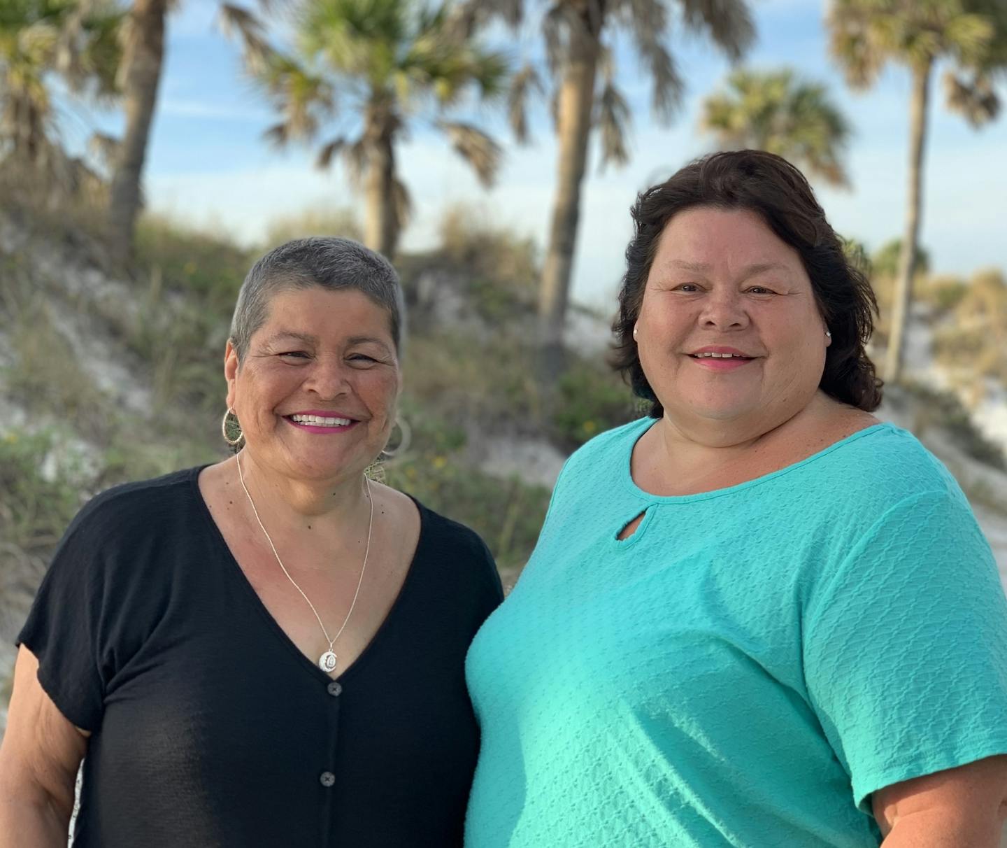 Barb Munos, right, with her sister and co-party-planner Tomina Tacheny. PROVIDED