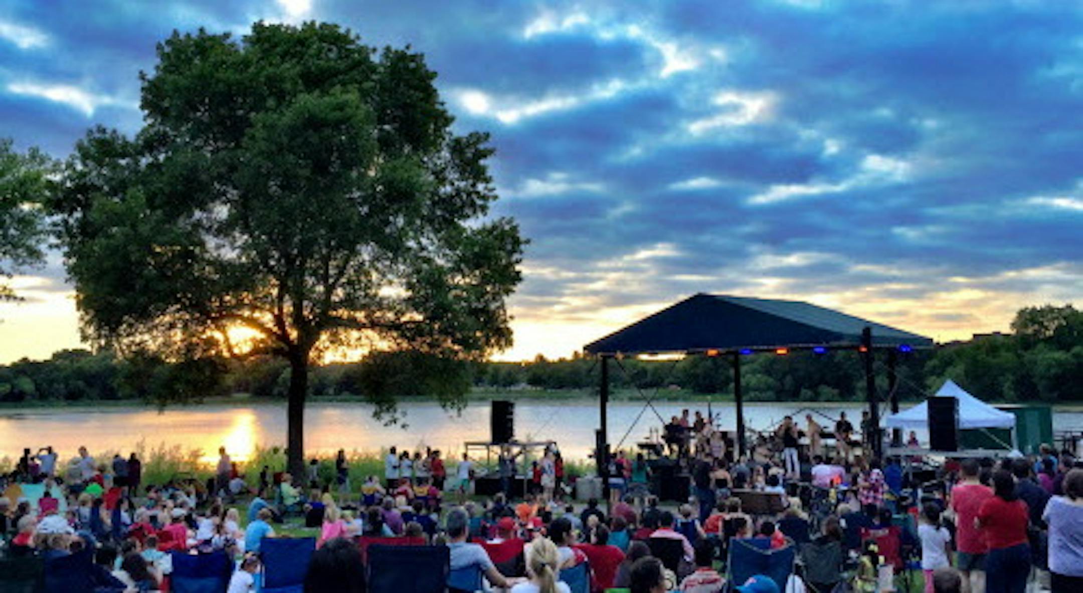Barbara Onstad of Edina took this iPhone photo at the July 4th festival in Eden Prairie-Round Lake, where the band Synergy was performing before fireworks. "This photo was taken just as the sun was setting over the lak," she said. "Nothing beats Minnesota summer festivals!" [focus082816