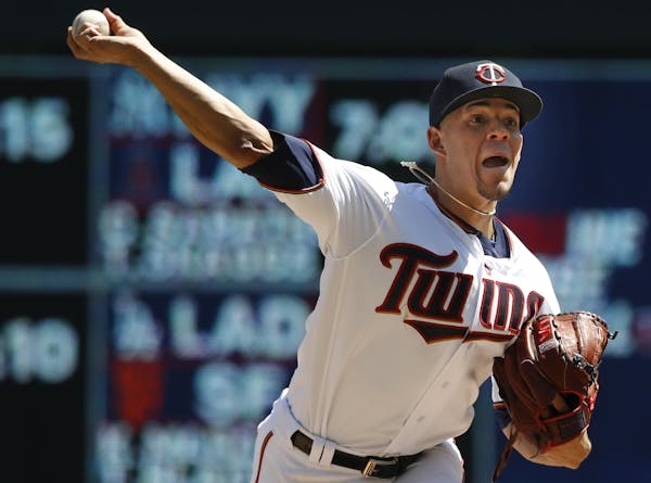 Jose Berrios(17) started for the Twins.