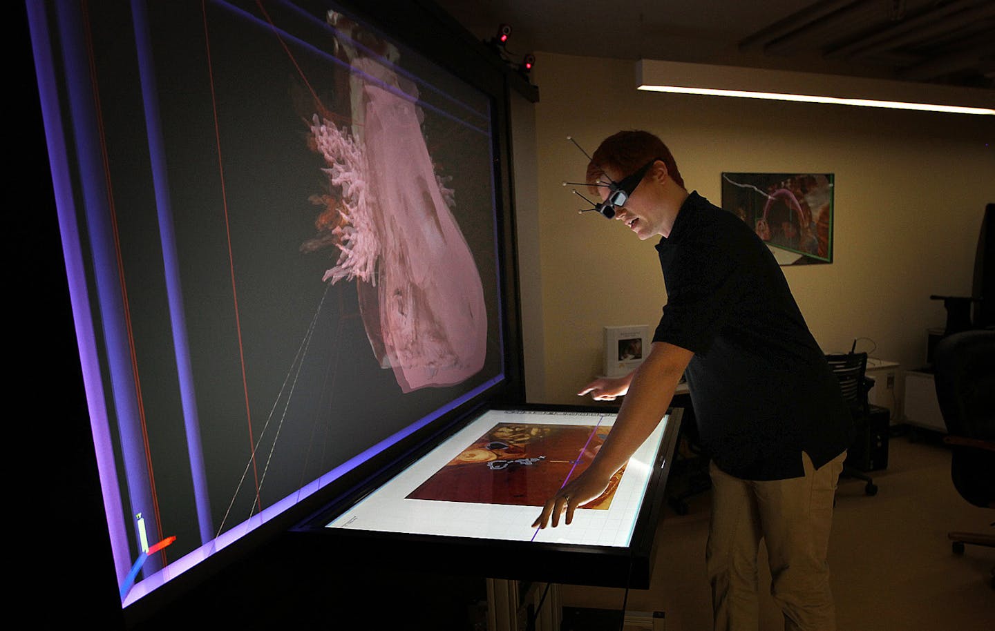 Darrin Beekman, the lab supervisor at the University of Minnesota&#x2019;s new Medical Devices Center, demonstrated Monday how virtual prototyping works.