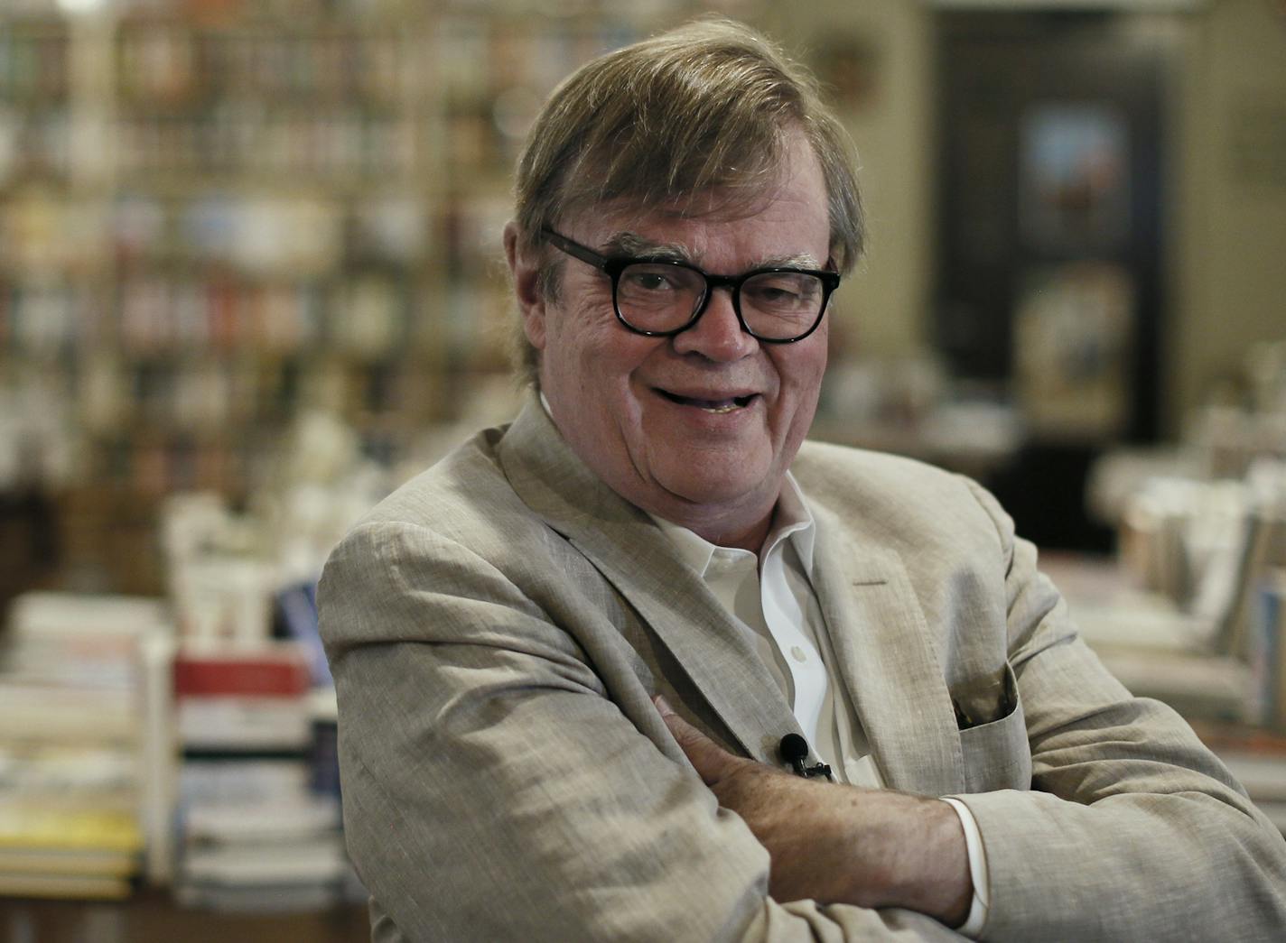 Garrison Keillor talks about the early days of "Prairie Home Companion" when it originated at Macalester College. - His 40th anniversary show is coming up soon,Wednesday July 2, 2014 in St. Paul, MN. ] Jerry Holt Jerry.holt@startribune.com ORG XMIT: MIN1407021333556458