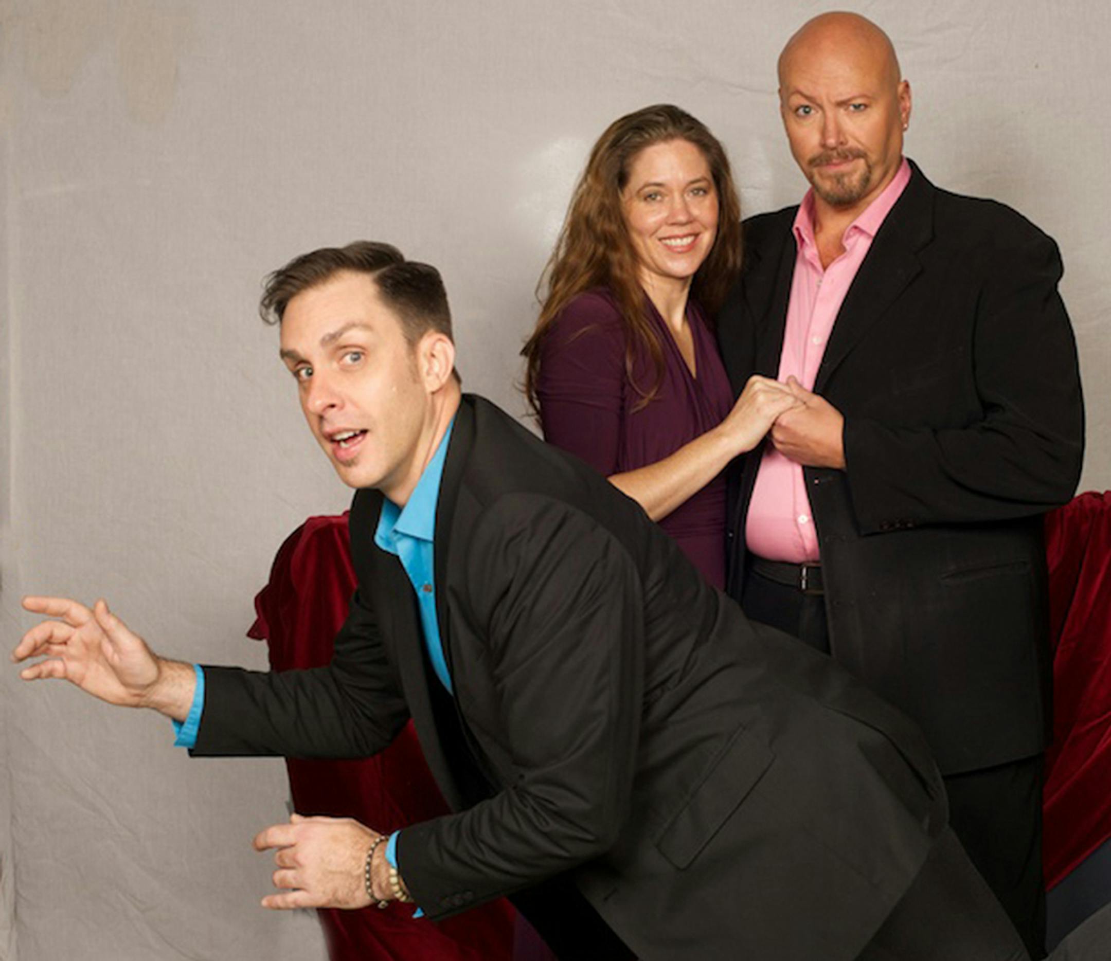 Photo Credit: Paul Nixdorf Kevin Warner Hohlstein, Jennifer Eckes, Timm Holmly star in "Pop Up Musical" at Plymouth Playhouse.