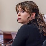 FILE - Hannah Gutierrez-Reed, the former armorer at the movie "Rust," listens to closing arguments in her trial at district court, Wednesday, March 6,