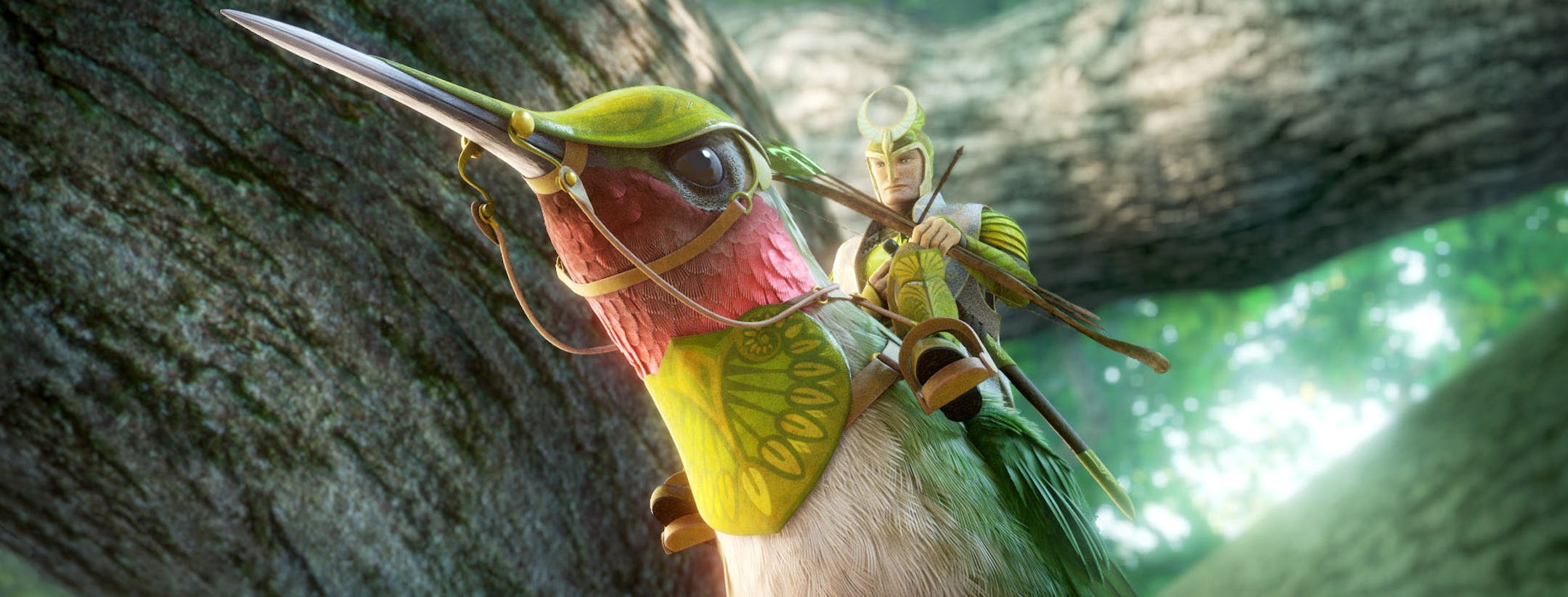20th Century Fox/Blue Sky Studios When the forest and his beloved Queen come under siege, Ronin (Colin Farrell) takes to the skies to protect them in the movie "Epic."