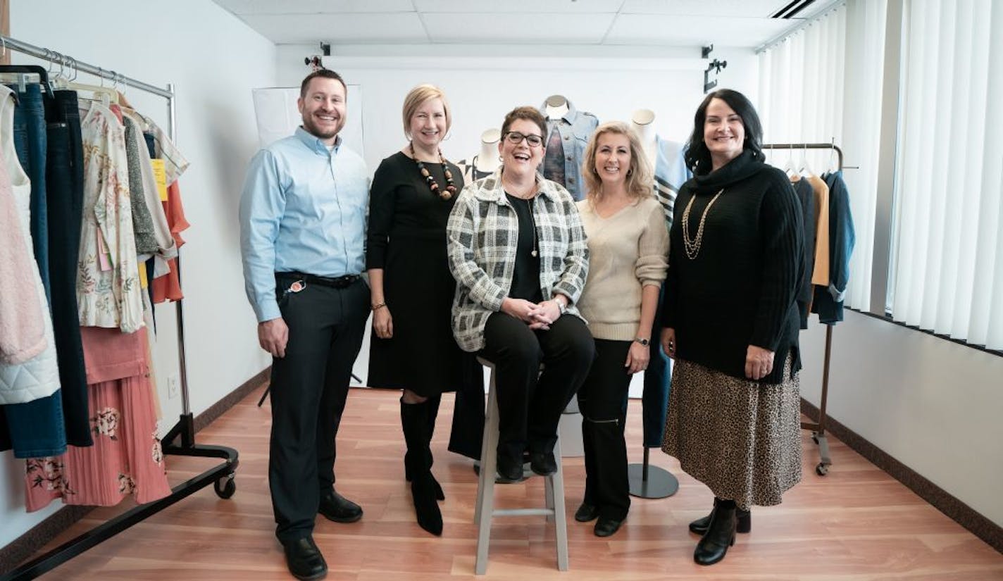 Christopher & Banks executive team, CFO Richard Bundy, chief merchandising officer Andrea Kellick, CEO Keri Jones, chief marketing officer Rachel Endrizzi and chief stores officer Carmen Wamre. L to R