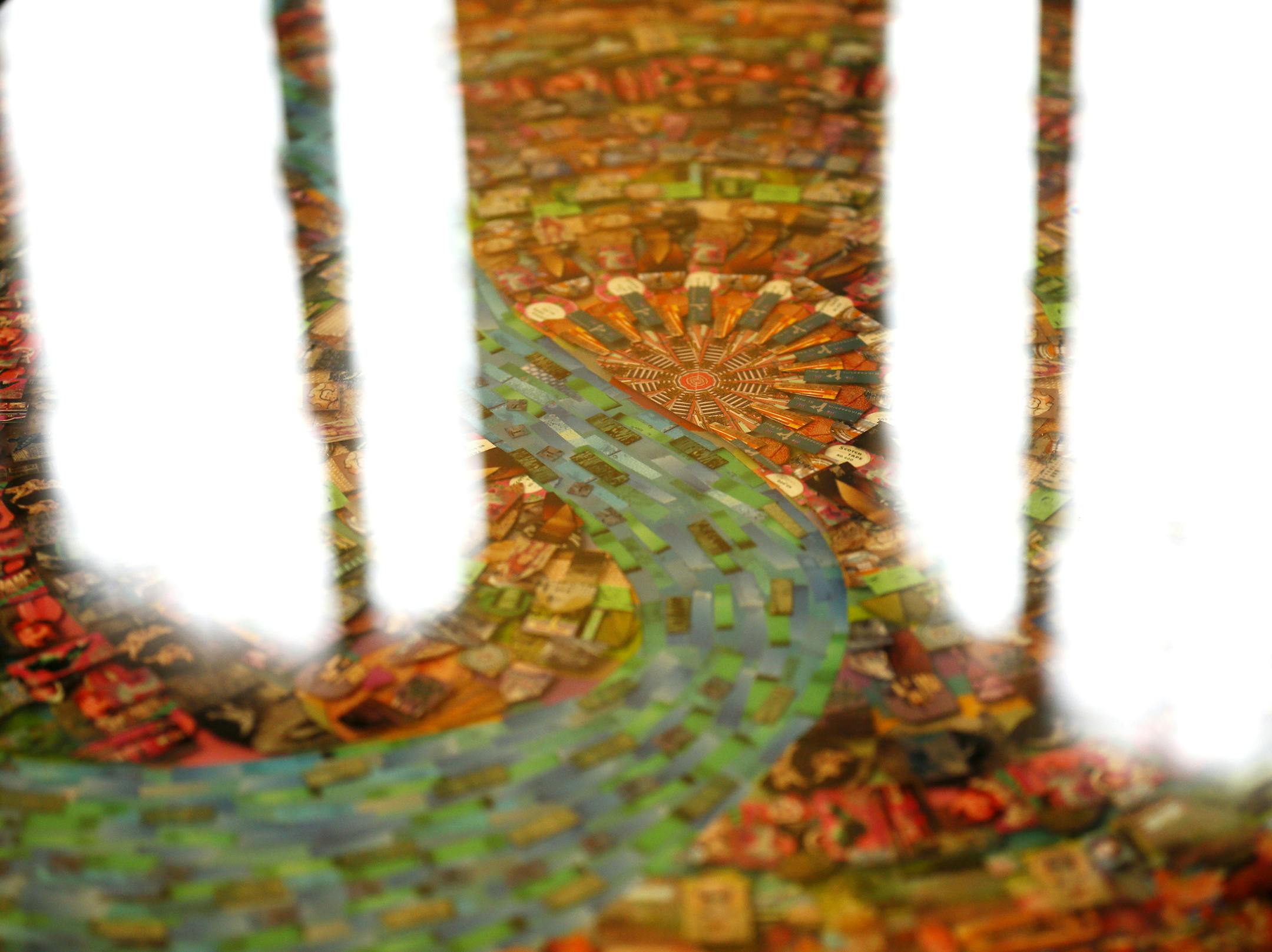 Detail of the "Ode to Minnesota" Epoxy/resin table by artist Josie Lewis at the Union Depot Wednesday October 30, 2013 in St Paul, MN. Ramsey County Board pledged $1.25 million of the Union Depot's $243 million renovation project to be directed to public art in the refurbished train station, it wasn't kidding. In the last few months, new art works have been installed at the depot, reflecting its location deep in the Lowertown artists' colony. ] JERRY HOLT ‚Ä¢ jerry.holt@startrib