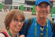 Star Tribune Olympics writers Rachel Blount and Jim Souhan at the 2016 Rio Games.