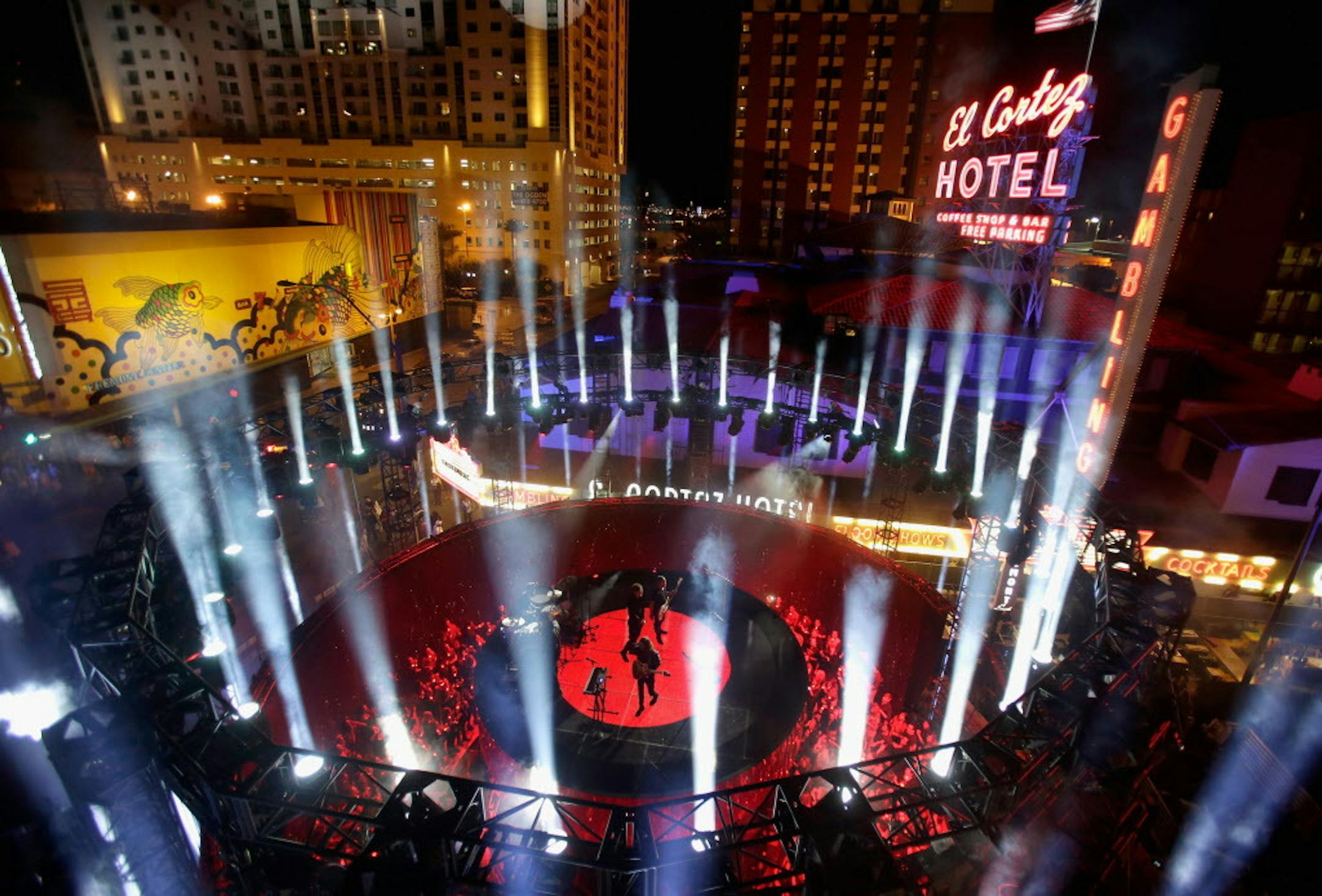 LAS VEGAS, NV - FEBRUARY 08: Imagine Dragons performs live for a Target commercial during music's biggest night on CBS on February 8, 2015 in Las Vegas, Nevada. (Photo by Isaac Brekken/Getty Images for Target) ORG XMIT: 536576435