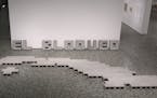 Tonel (Antonio Eligio Fern&#xb7;ndez), El bloqueo (The Blockade/The Embargo), 1989, concrete blocks, cement, sand, ground stone, cast concrete letters