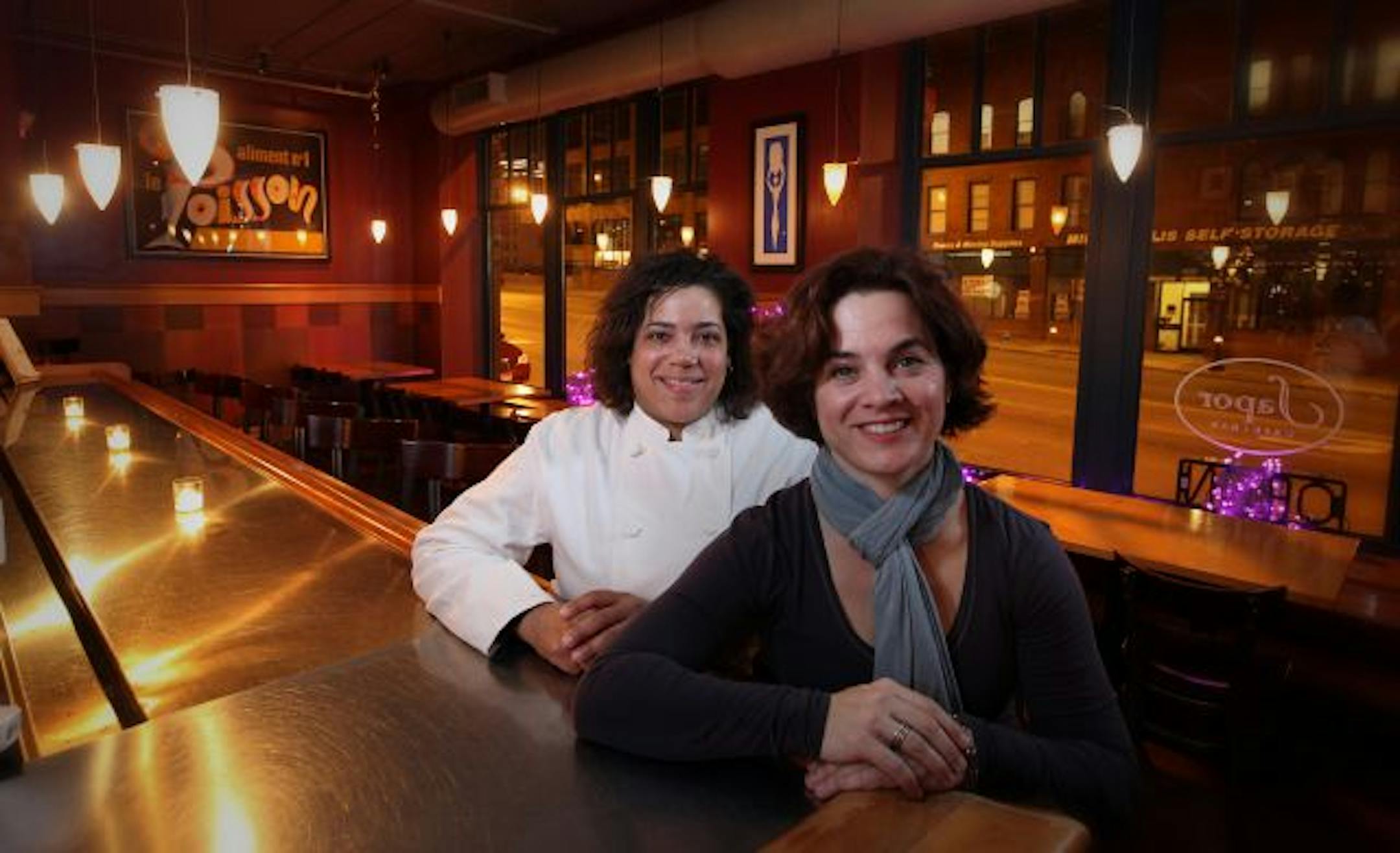 Sapor co-owners Tanya Siebenaler, left, and Julie Steenerson are the formidable forces behind their 10-year-old North Loop restaurant.