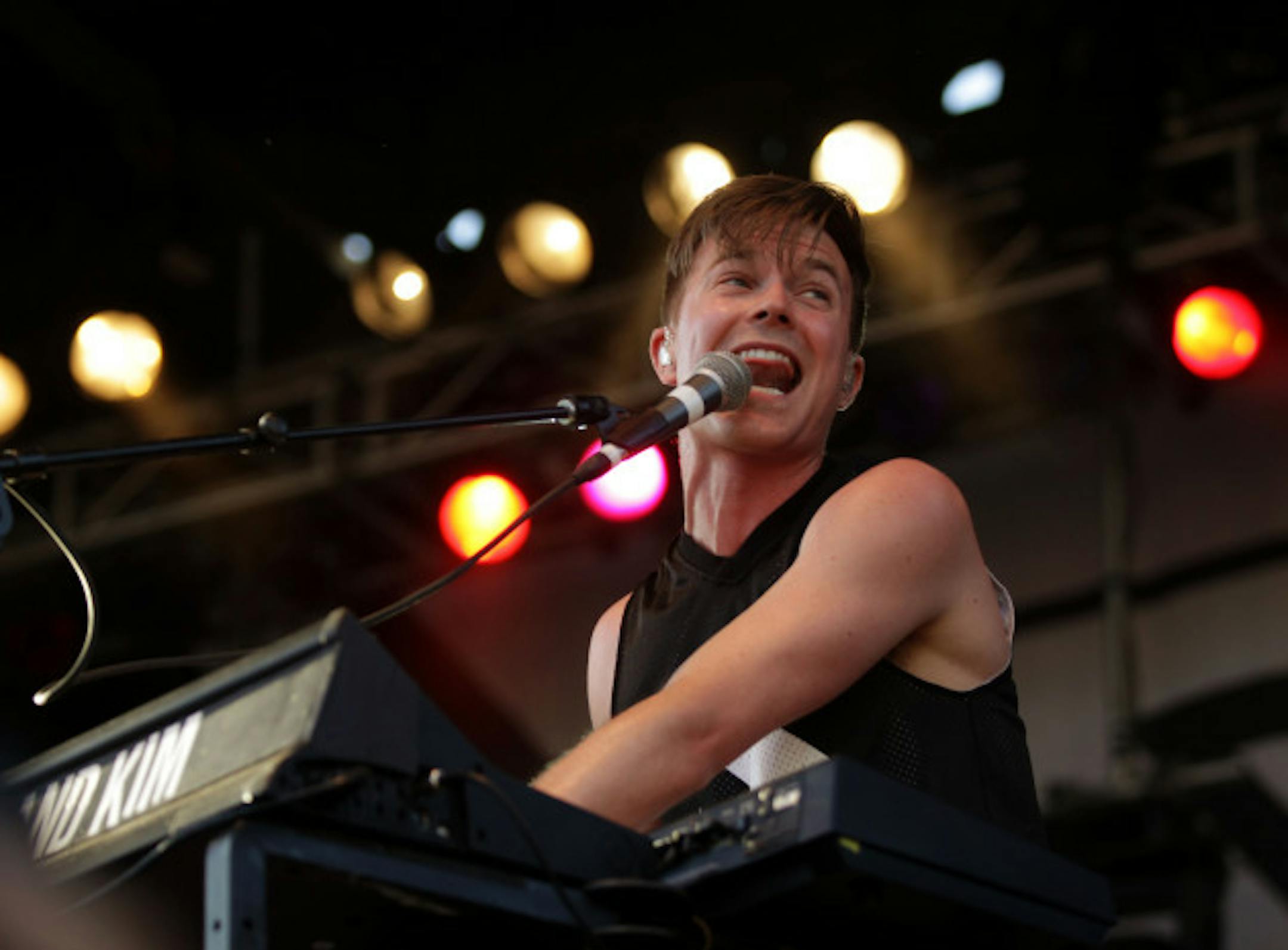 Matt Johnson of the ultra-giddy synth-pop duo Matt and Kim performed at Rock the Garden last summer. / Monica Herndon, Star Tribune