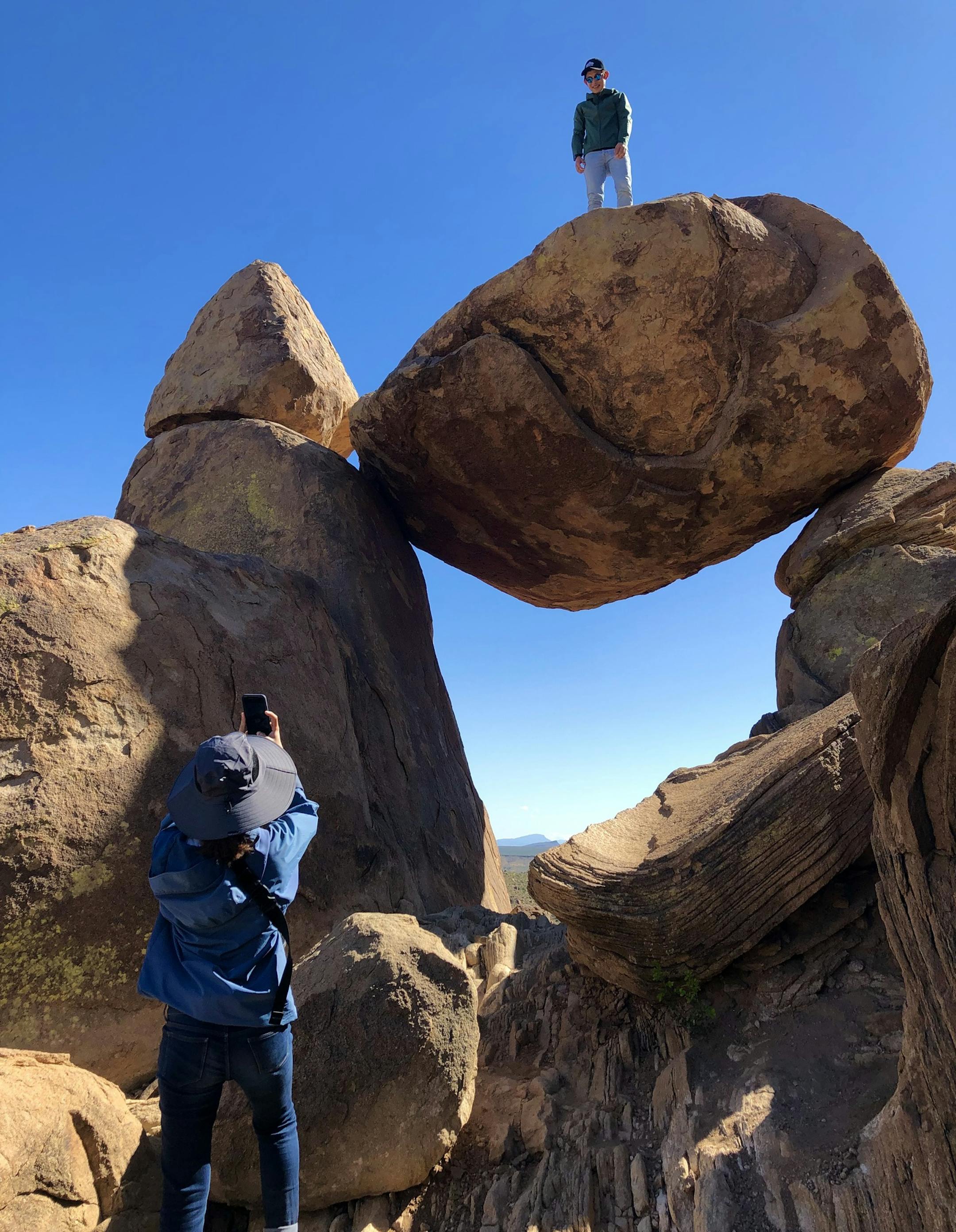 The Balanced Rock formation in Big Bend is a favorite with tourists. (Photo by Melanie Radzicki McManus)