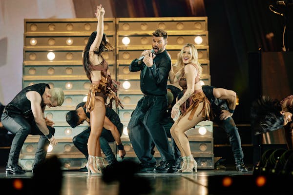 Ricky Martin on Friday night at Xcel Energy Center in St. Paul.