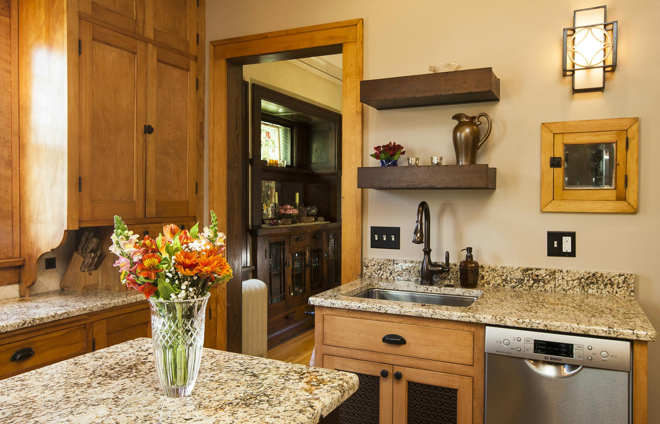 Amy Conger Remodeled kitchen of home in Minneapolis on Castle Home Tour.