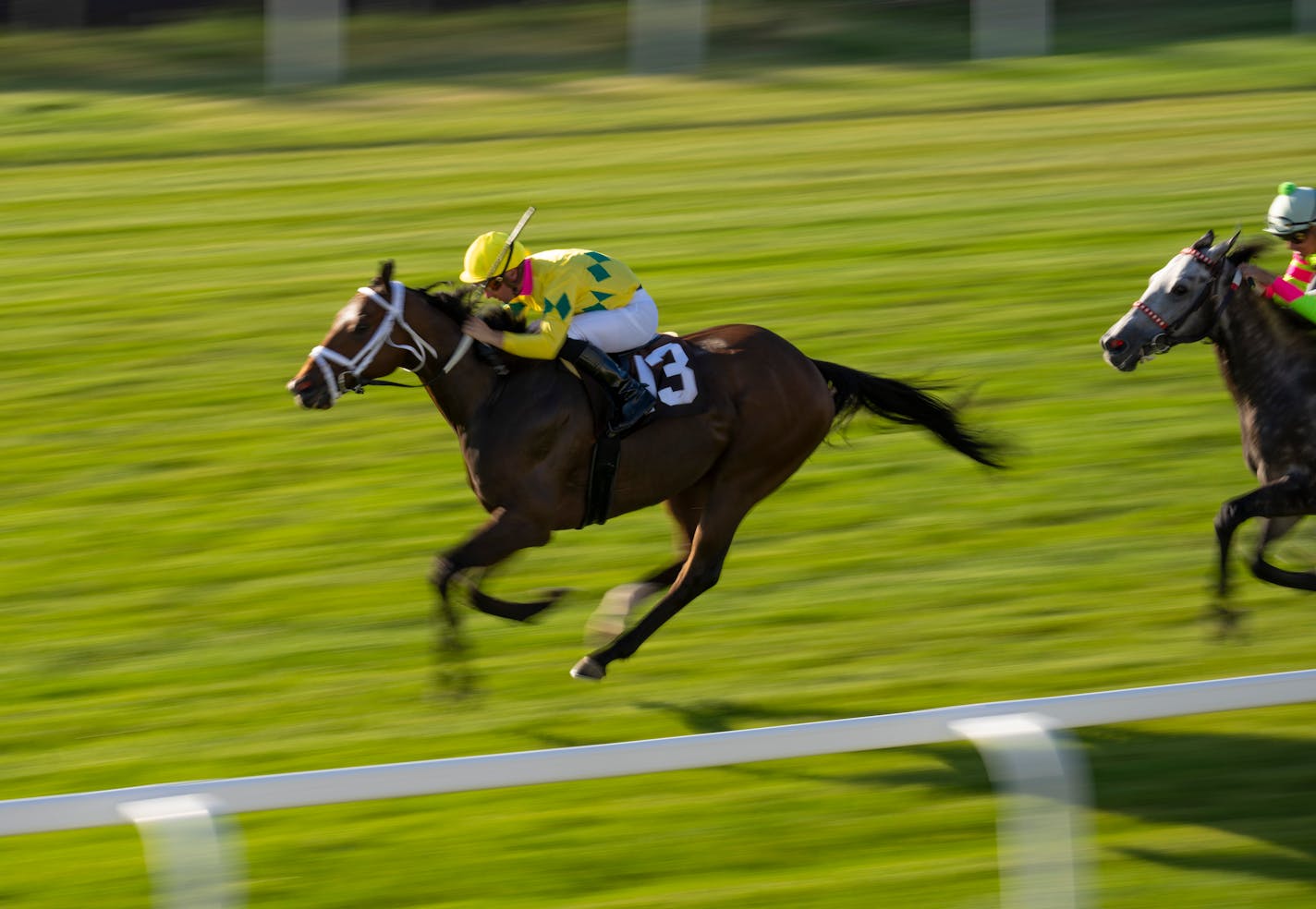 Adam Beschizza atop Spycraft won the $100,000 Dark Star Turf Sprint Wednesday evening, June 22 in the Mystic Lake Northern Stars Turf Festival at Canterbury Park in Shakopee. The $150,000 Mystic Lake Derby headlined the Mystic Lake Northern Stars Turf Festival at Canterbury Park. ] JEFF WHEELER • Jeff.Wheeler@startribune.com