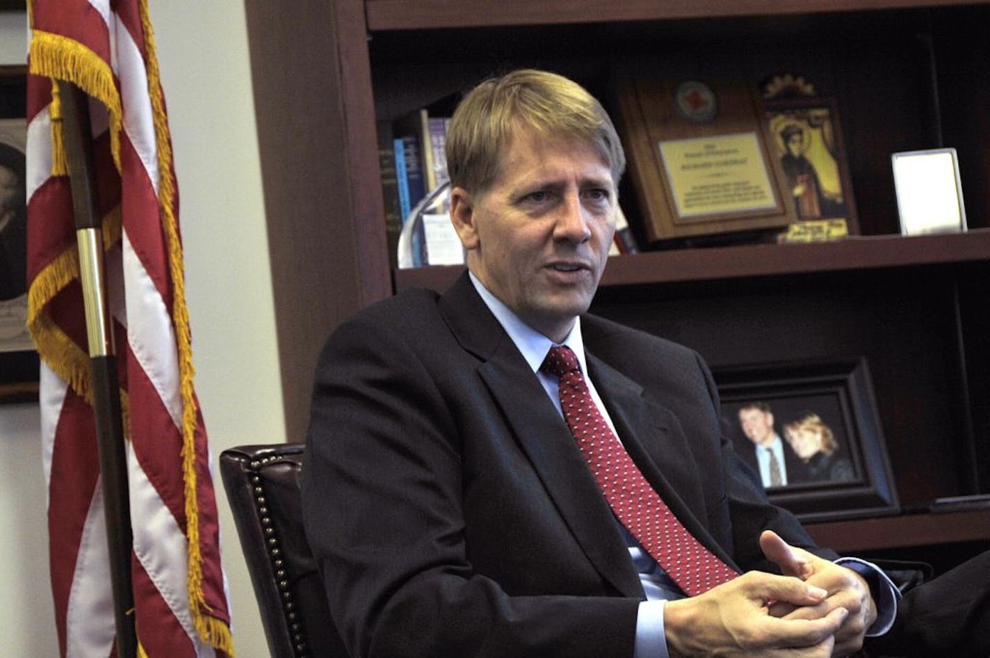 FILE -- Richard Cordray, the former attorney general of Ohio, in Columbus, Ohio, Sept. 22, 2010. President Barack Obama said Sunday that he would nominate Cordray to lead the new Consumer Financial Protection Bureau, passing over Elizabeth Warren, the Harvard law professor who was the driving force behind the agency�s creation.