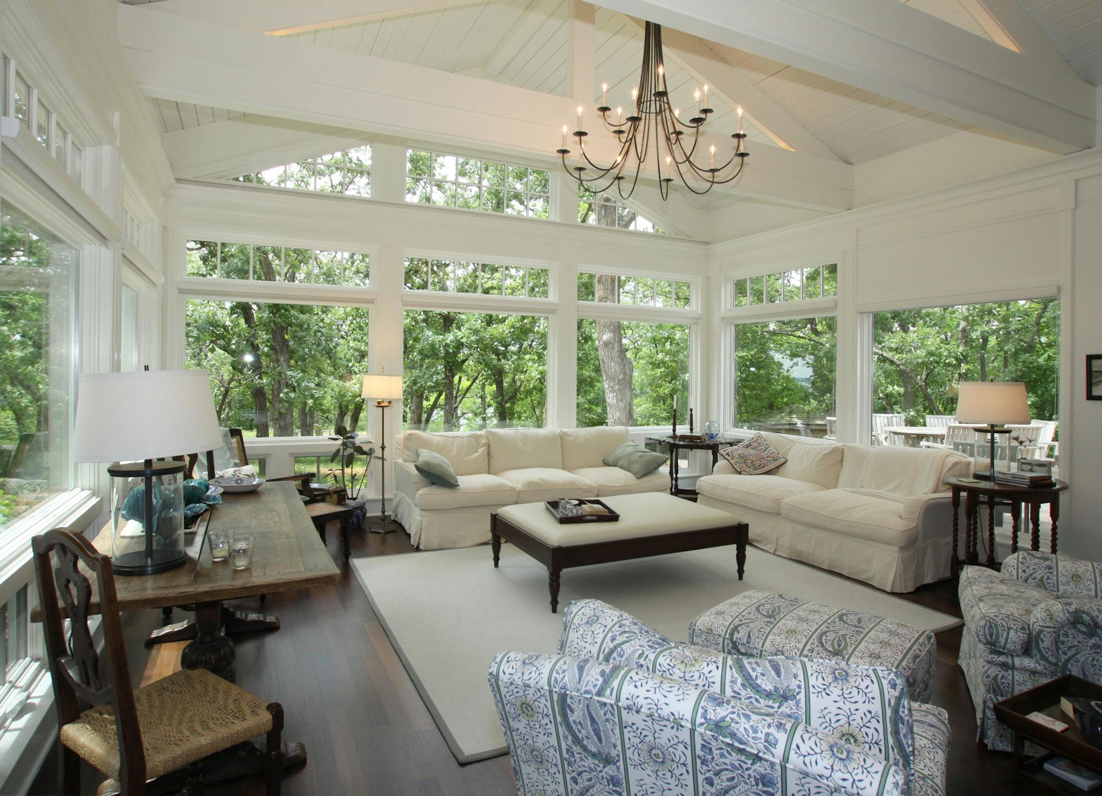 Great room of St. Croix River home on Waterfront Home Tour