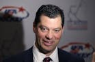 Bill Guerin addressed the media in 2013 before his induction into the U.S. Hockey Hall of Fame in Detroit.