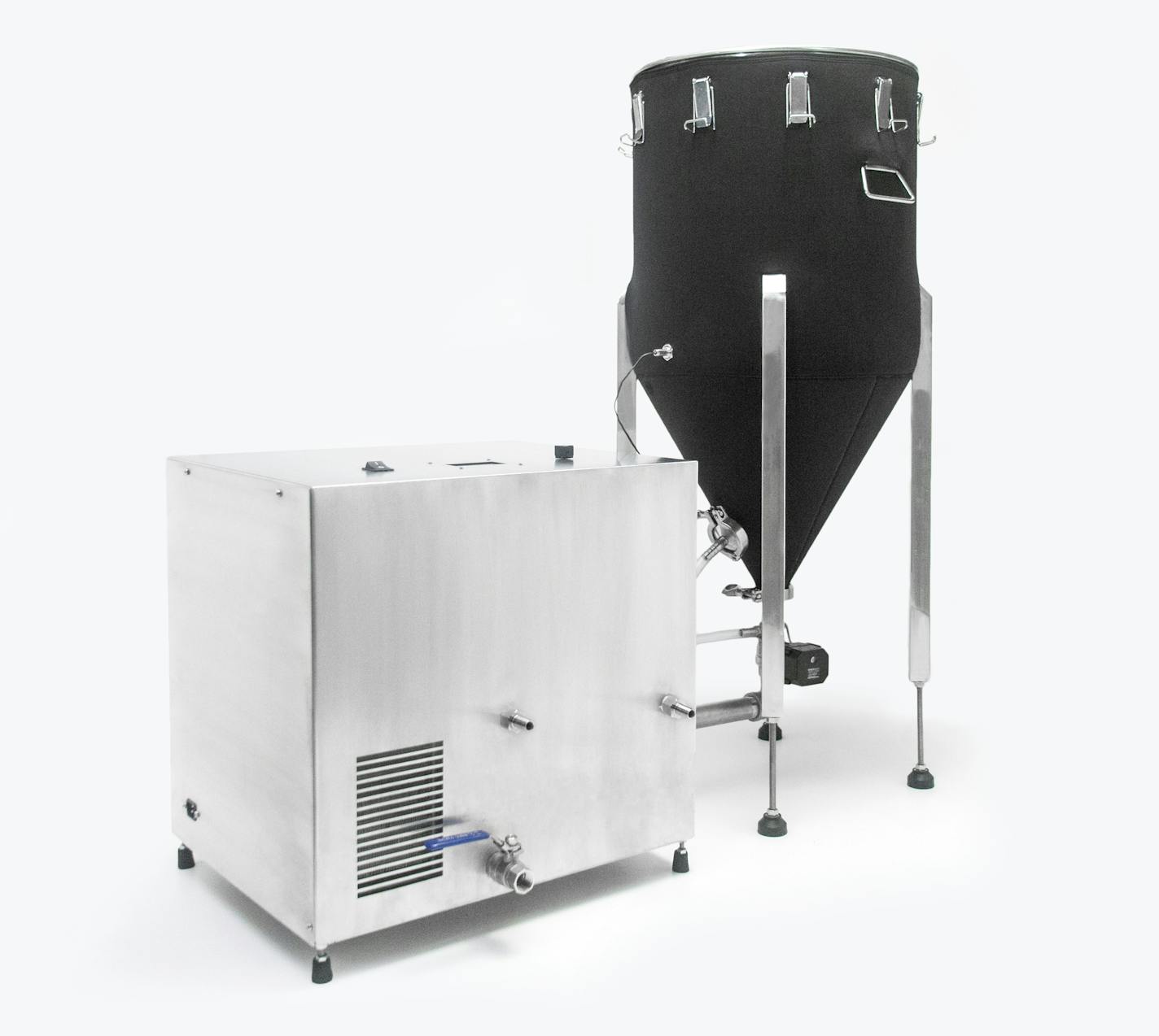 The Acro &#x2014; about 65 pounds and the size of a dorm fridge &#x2014; is designed to germinate wheat or barley seeds in tiny batches ranging from 10 to 35 pounds and must be used with a small fermentation hopper.