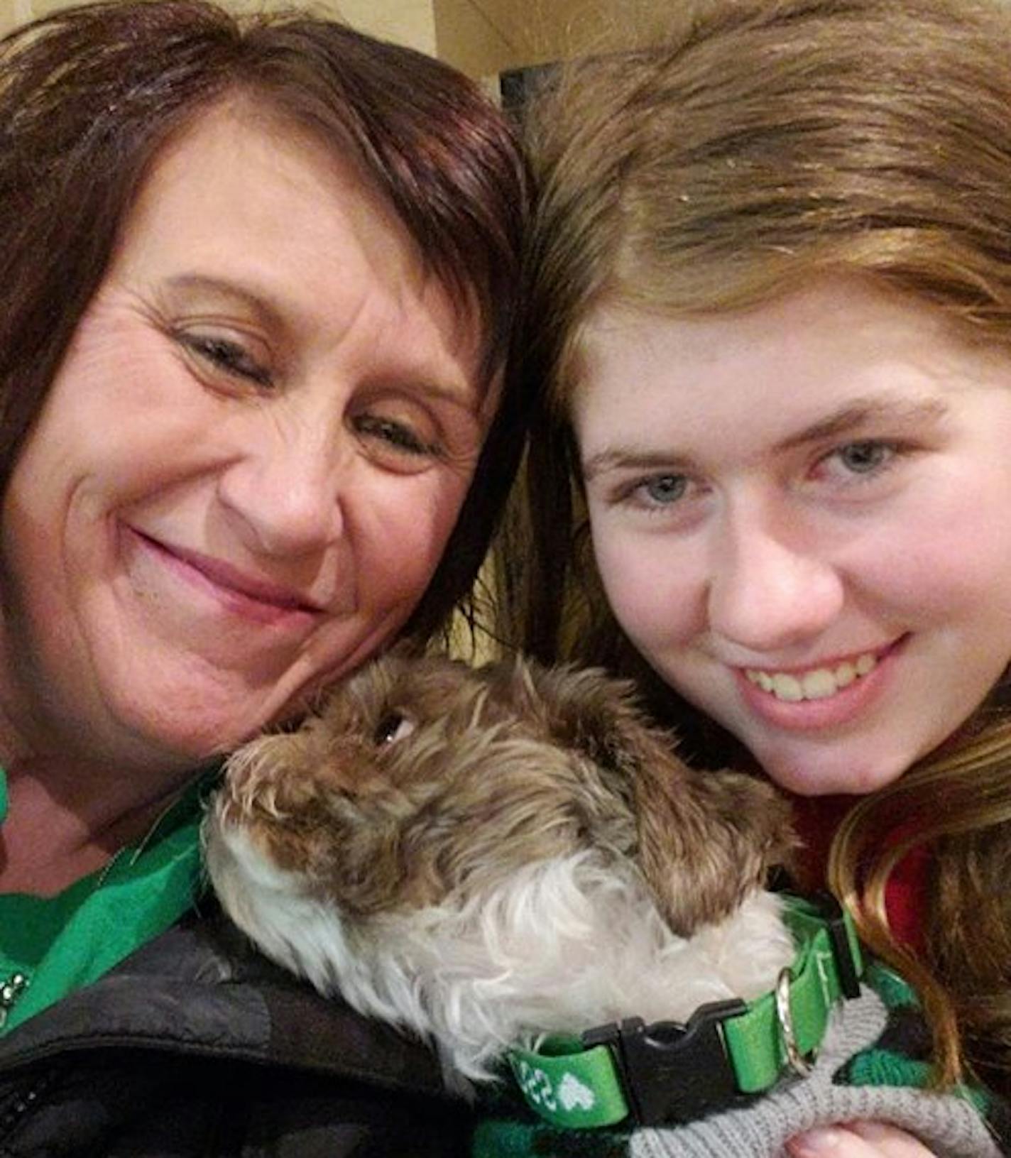 Jennifer Smith, left, is pictured with niece Jayme Closs in a photo posted Friday to the "Healing for Jayme Closs" Facebook page, which has closely tracked Jayme's case since she was kidnapped.