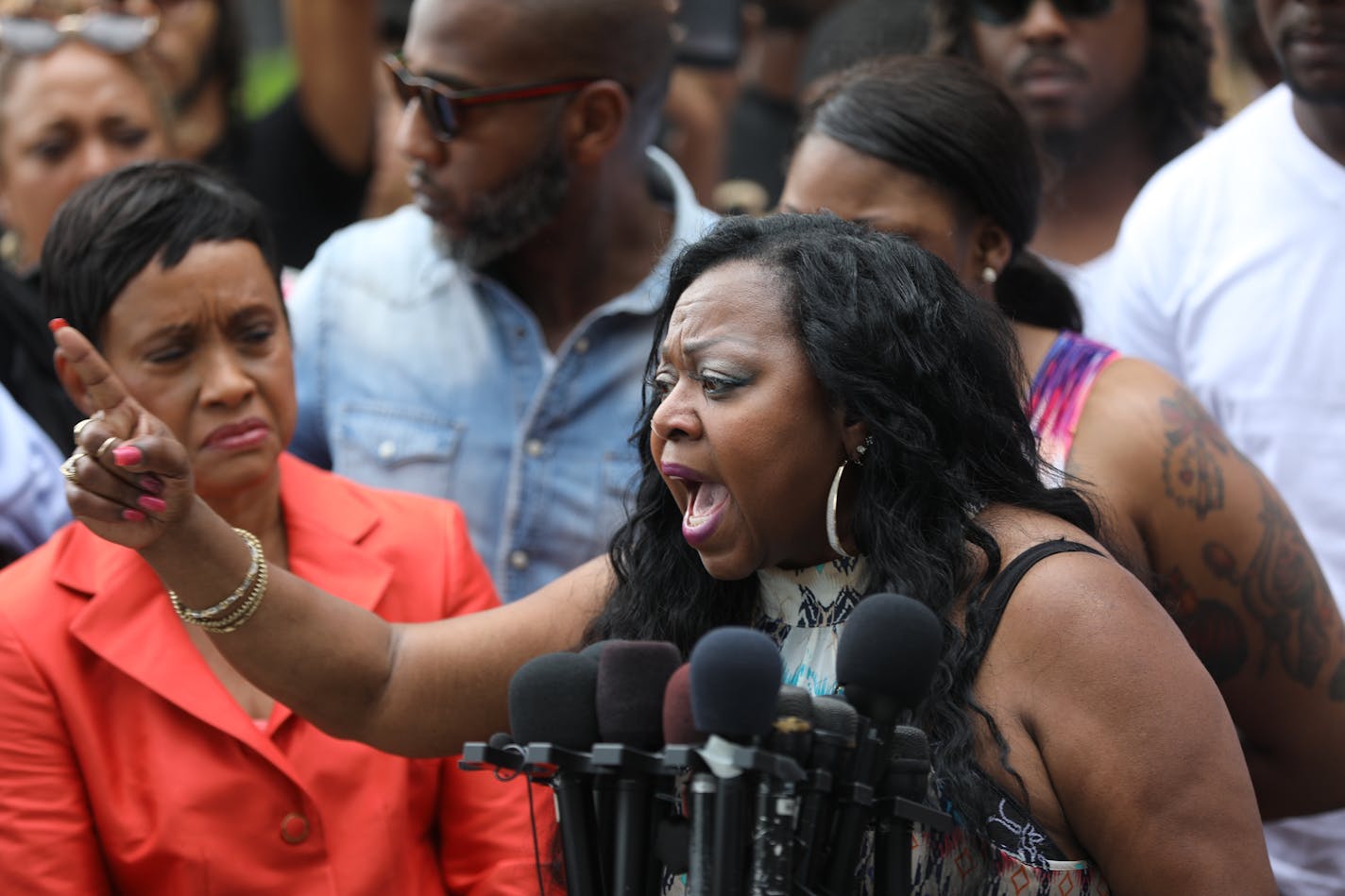 Valerie Castile, mother of Philando Castile, spoke with passion in reacting to the not guilty verdicts for officer Jeronimo Yanez on Friday.