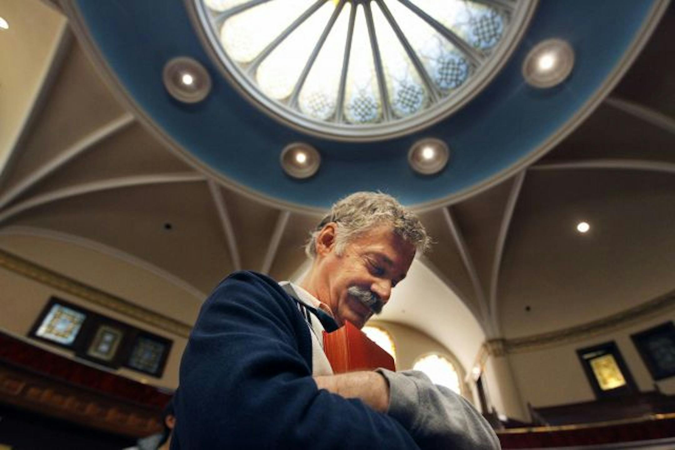 At Wesley United Methodist Church, Harold Anderson, who is gay, loves the church's history of social gospel and social action. "I didn't quite find what had been here in other places," says Anderson who came back for the Sunday services since pastor Greg Renstrom has started preaching. He attended this church right after college in the 70's and left in 2005.