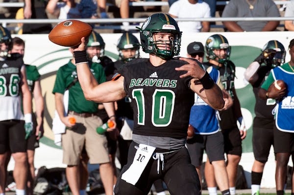 Quarterback Brandon Alt and Bemidji State have a high-stakes game at Augustana on Saturday.