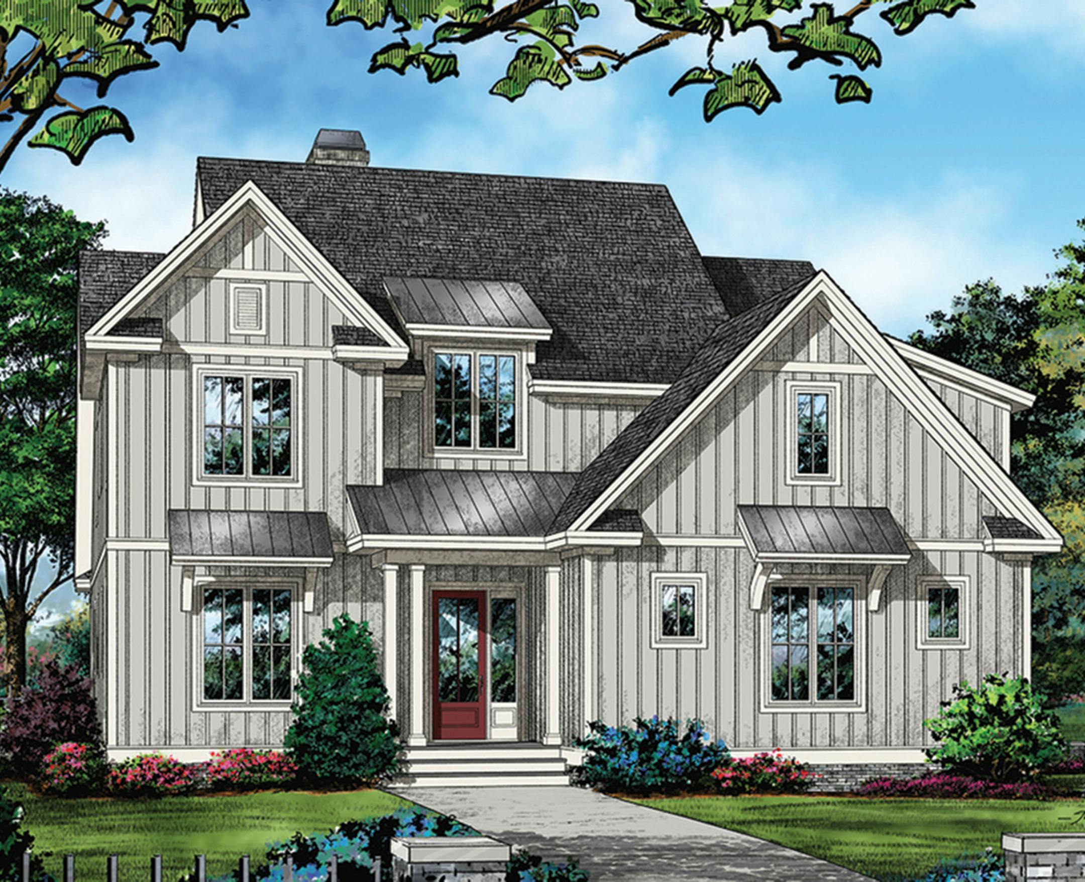 This farmhouse feels both on trend and classic.