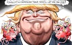 Sack cartoon: Donald Trump's lineup shuffle