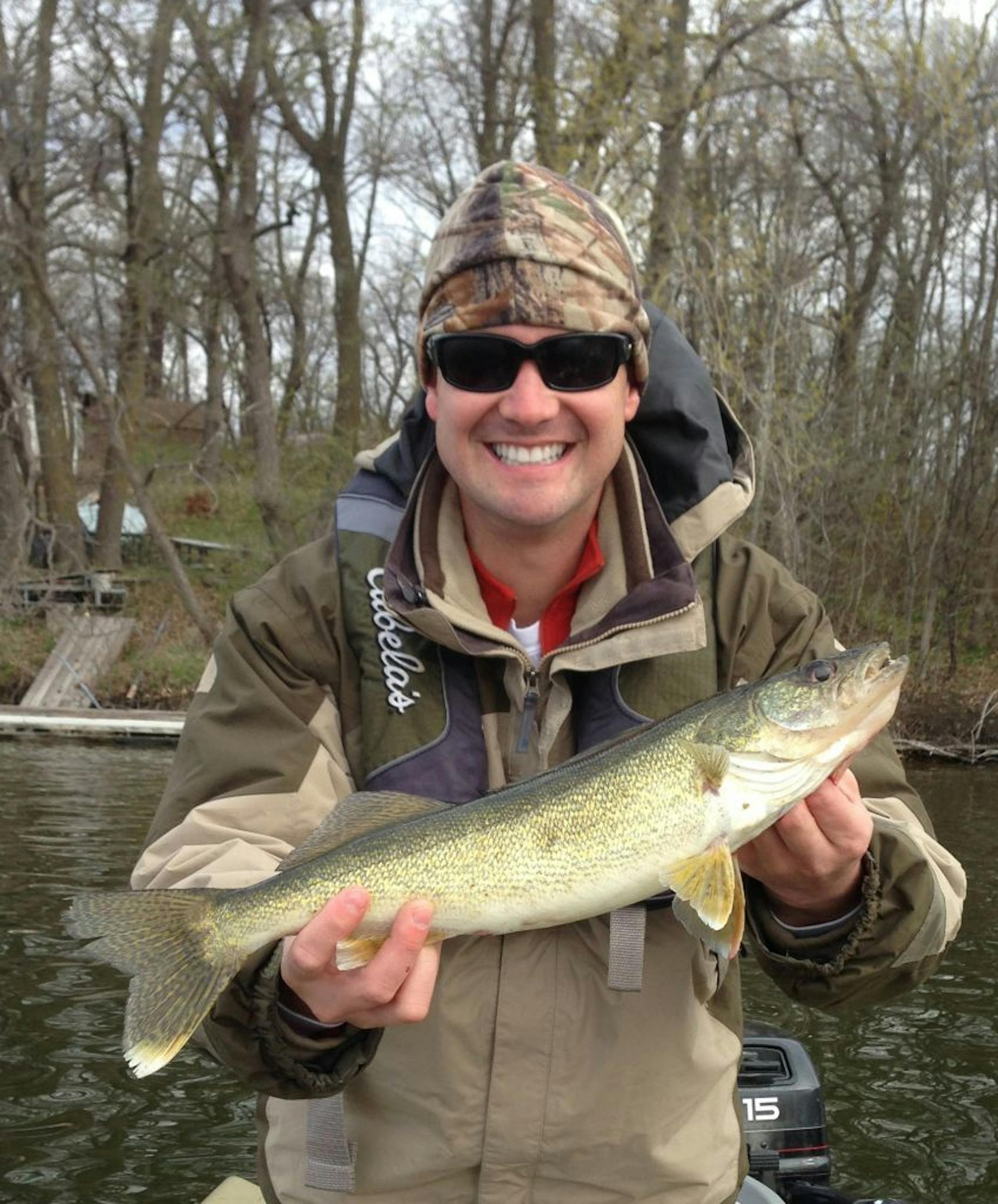 INTO THE FRYING PAN � Casey Bailey of Apple Valley caught this 18-inch walleye on Prior Lake on the fishing opener, using a slip bobber with leech on a red hook. �I was frustrated that I couldn�t go up to a northern Minnesota lake due to the late ice-out, but it all worked out. I caught this guy and cooked him up for lunch!��