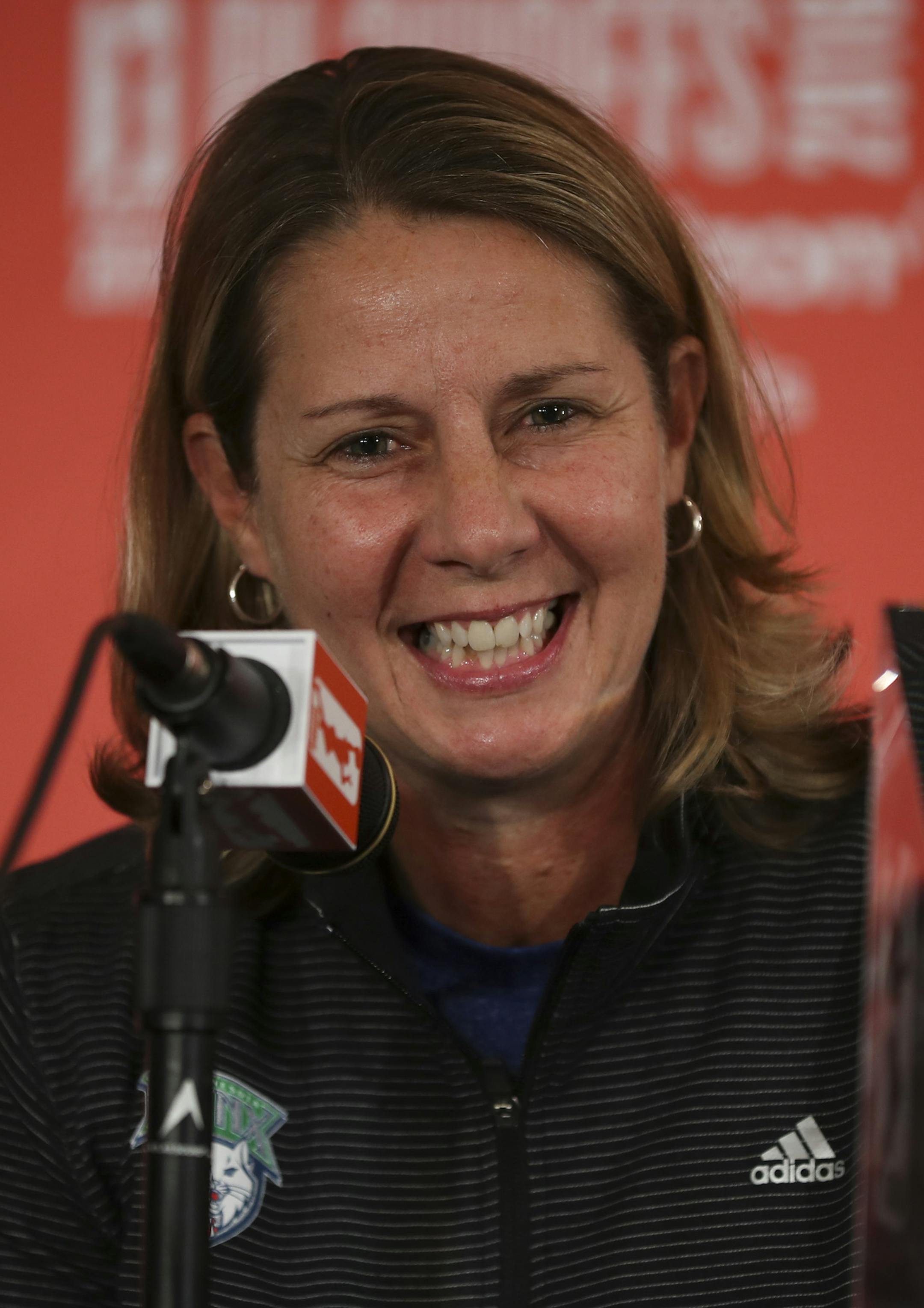 Lynx head coach Cheryl Reeve spoke at a news conference before Friday night's game, where she received the WNBA Coach of the Year award. ] JEFF WHEELER &#xef; jeff.wheeler@startribune.com The Minnesota Lynx met the Phoenix Mercury in Game 2 of their WNBA semi-final playoff series Friday night, September 30, 2016 at Xcel Energy Center in St. Paul.