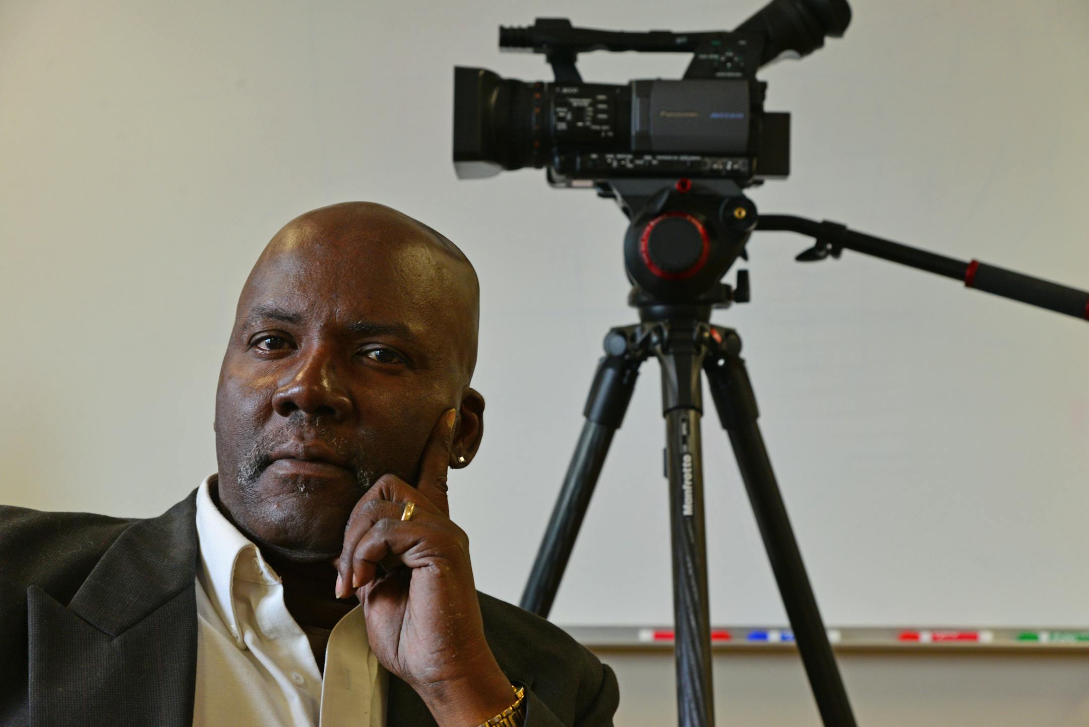James Whitfield is a member of North Metro Television where he is learning about television production. ]James Whitfield not only struggled to find work after serving 18 years in prison for robbery, it was nearly impossible to get anyone to listen to why he was worth taking a chance. So, with the help of a St. Paul cable access program that teaches low-income residents how to make documentaries, he told it himself. Doc U, offered to a dozen aspiring filmmakers each year, is gearing up again. Off