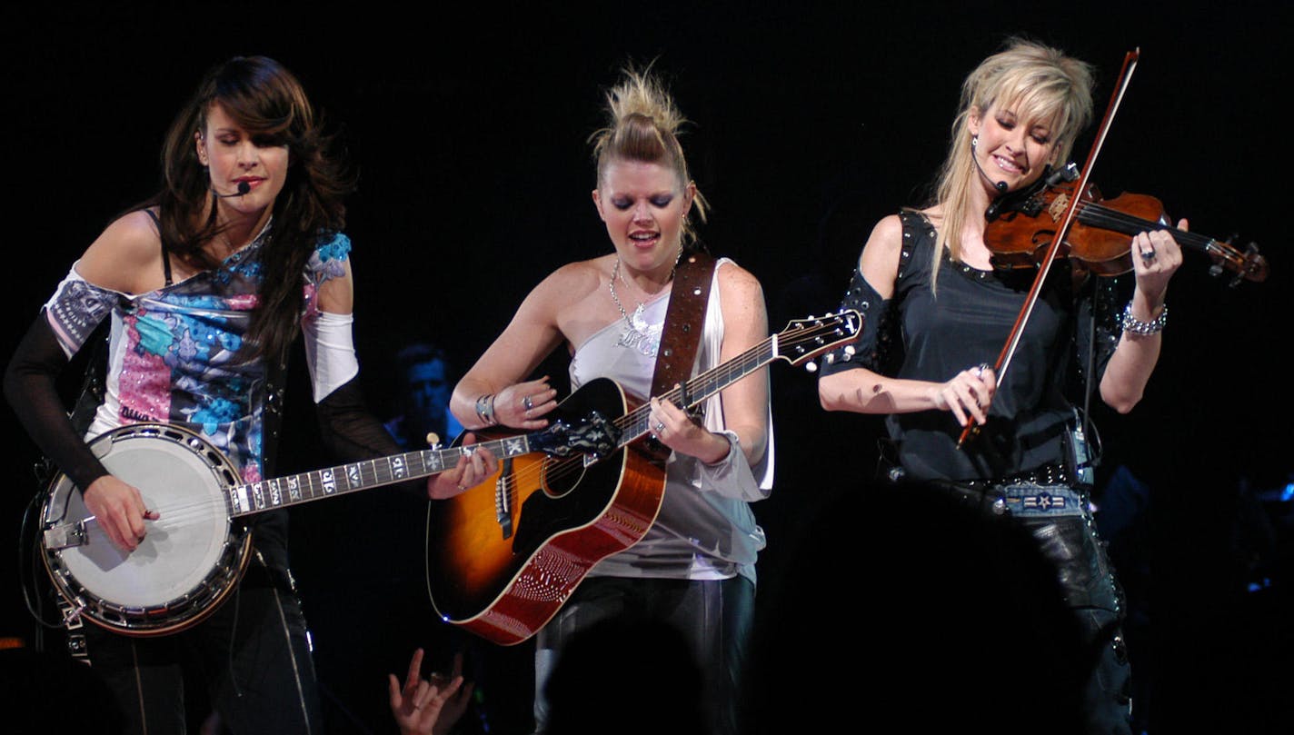 The Dixie Chicks play their third song of the night during their concert at the Xcel Energy Center.