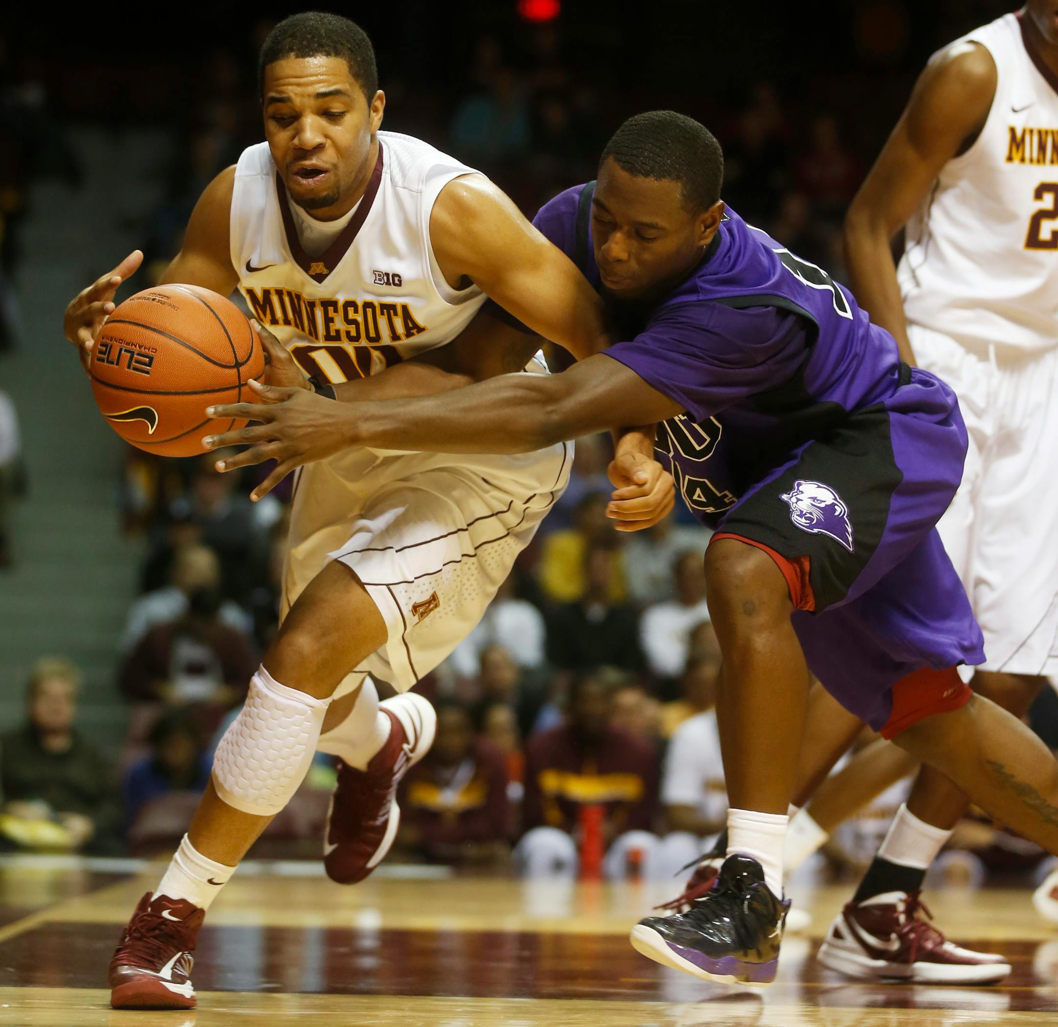 Senior Julian Welch, who had eight points, four assists and three steals, was fouled by Southwest Baptist's Rashaad Brown-Peterson.